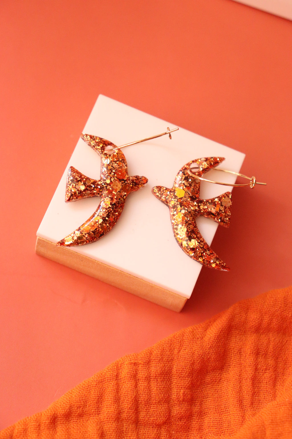 Boucles d'oreilles Oiseaux Bronze