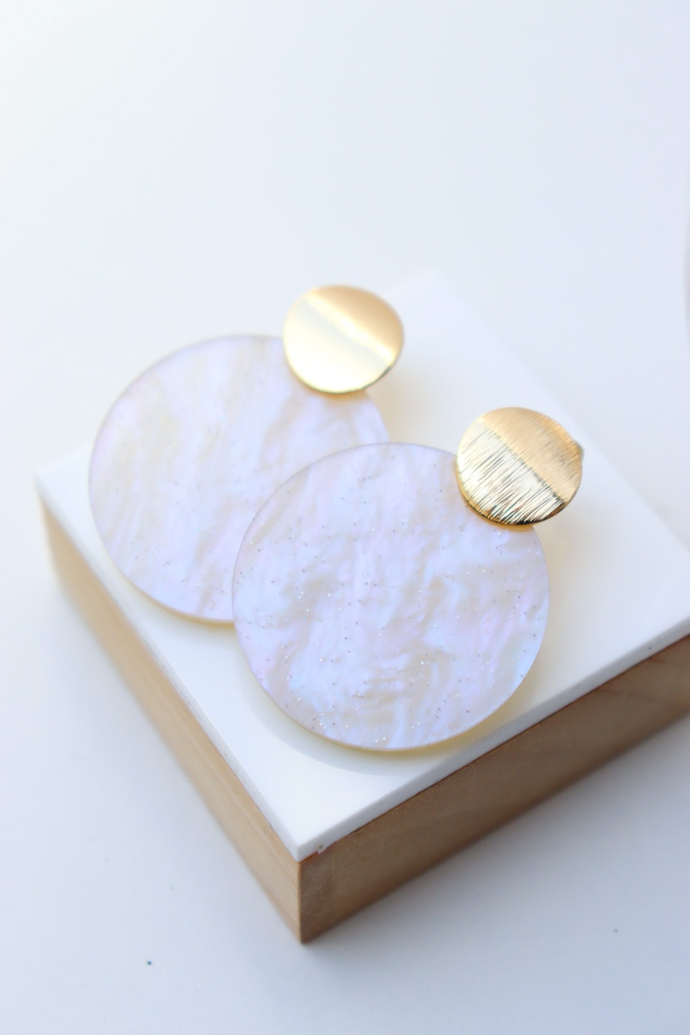 Boucles d'oreilles Béa Nacré Blanc