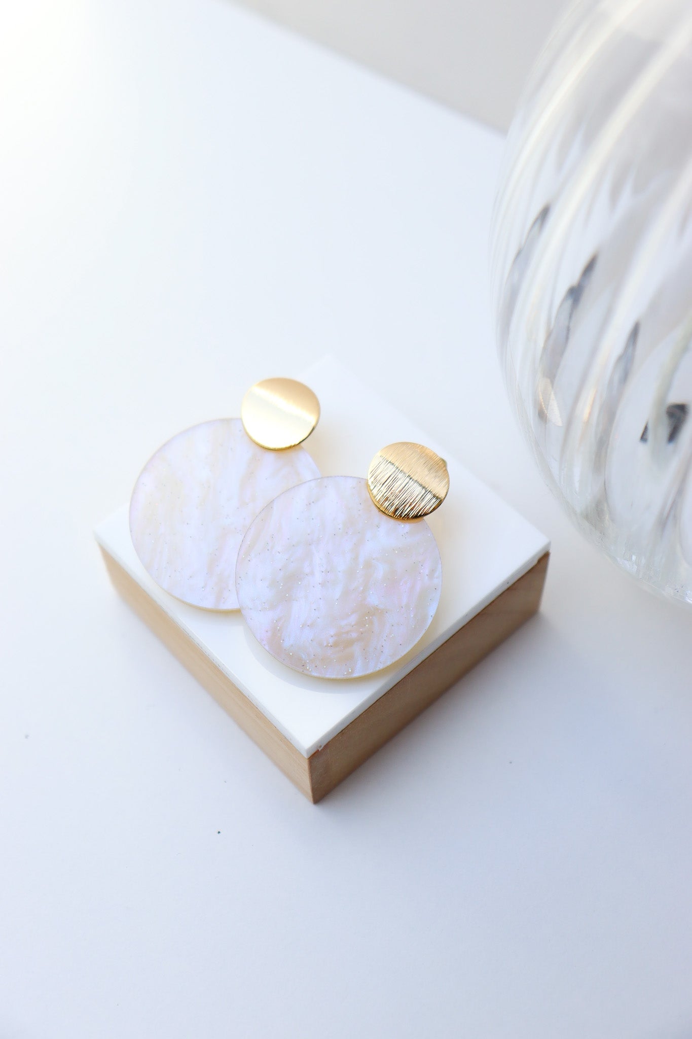 Boucles d'oreilles Béa Nacré Blanc