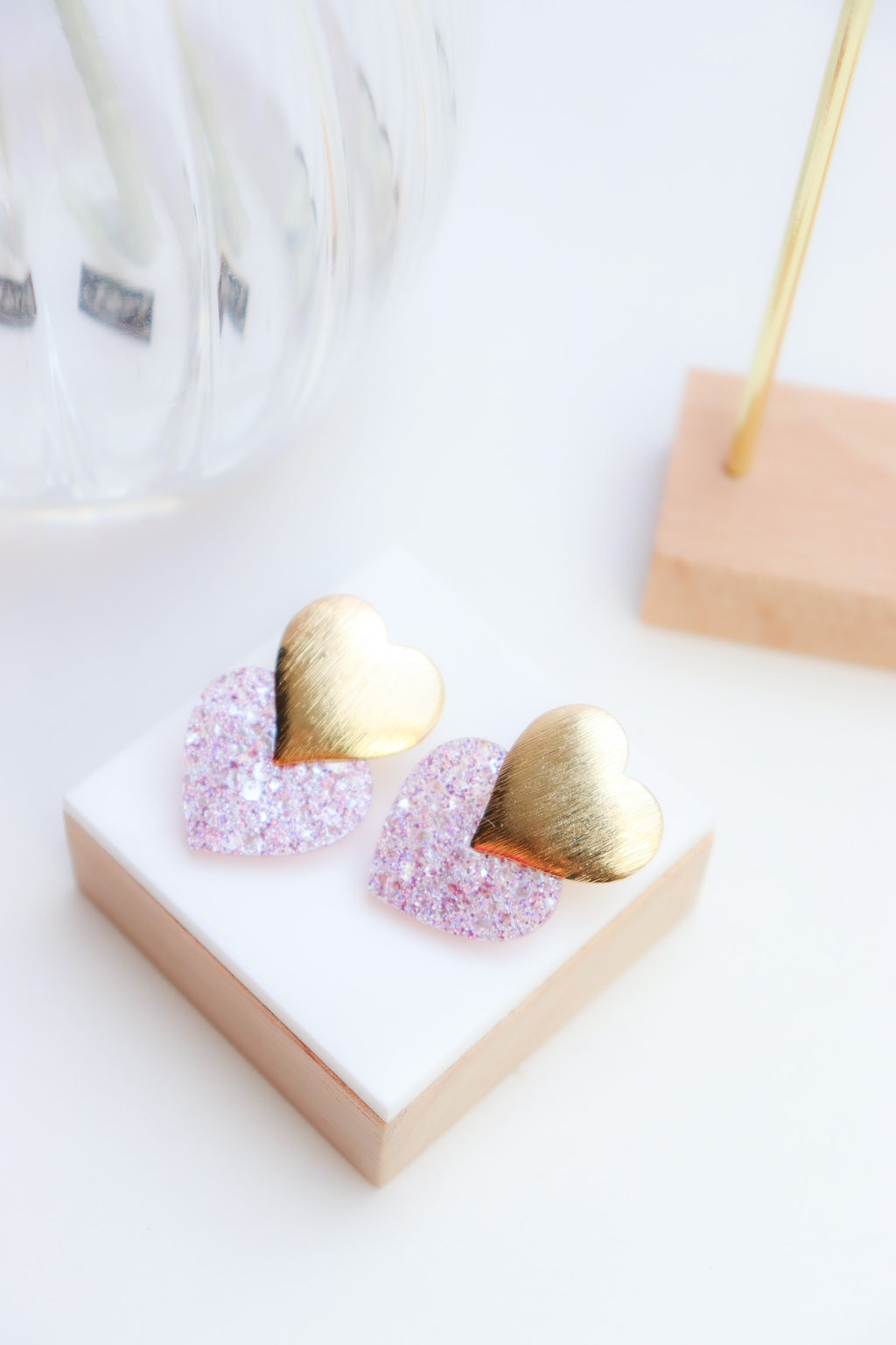 Boucles d'oreilles Caroline Paillettes Lilas