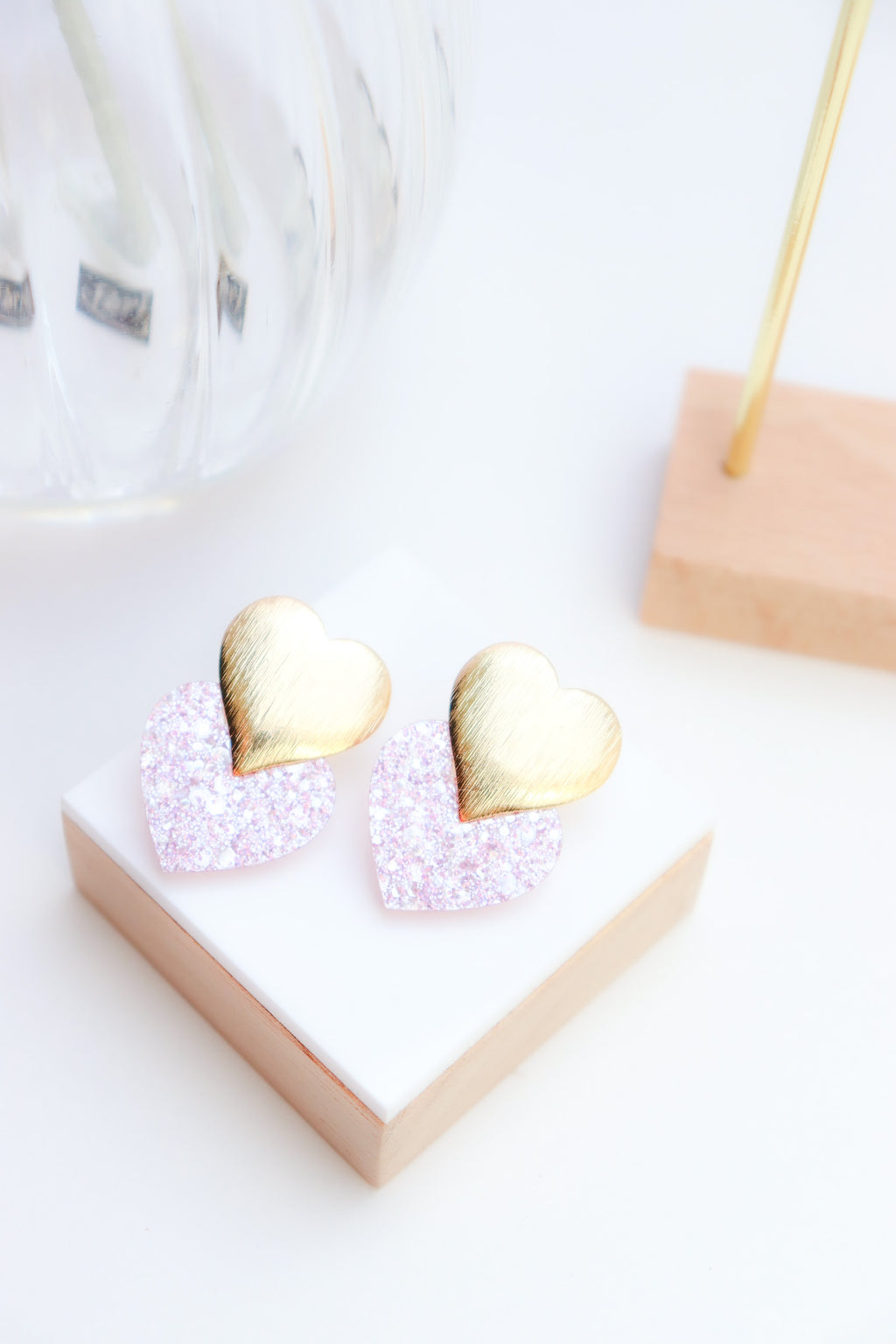 Boucles d'oreilles Caroline Paillettes Lilas