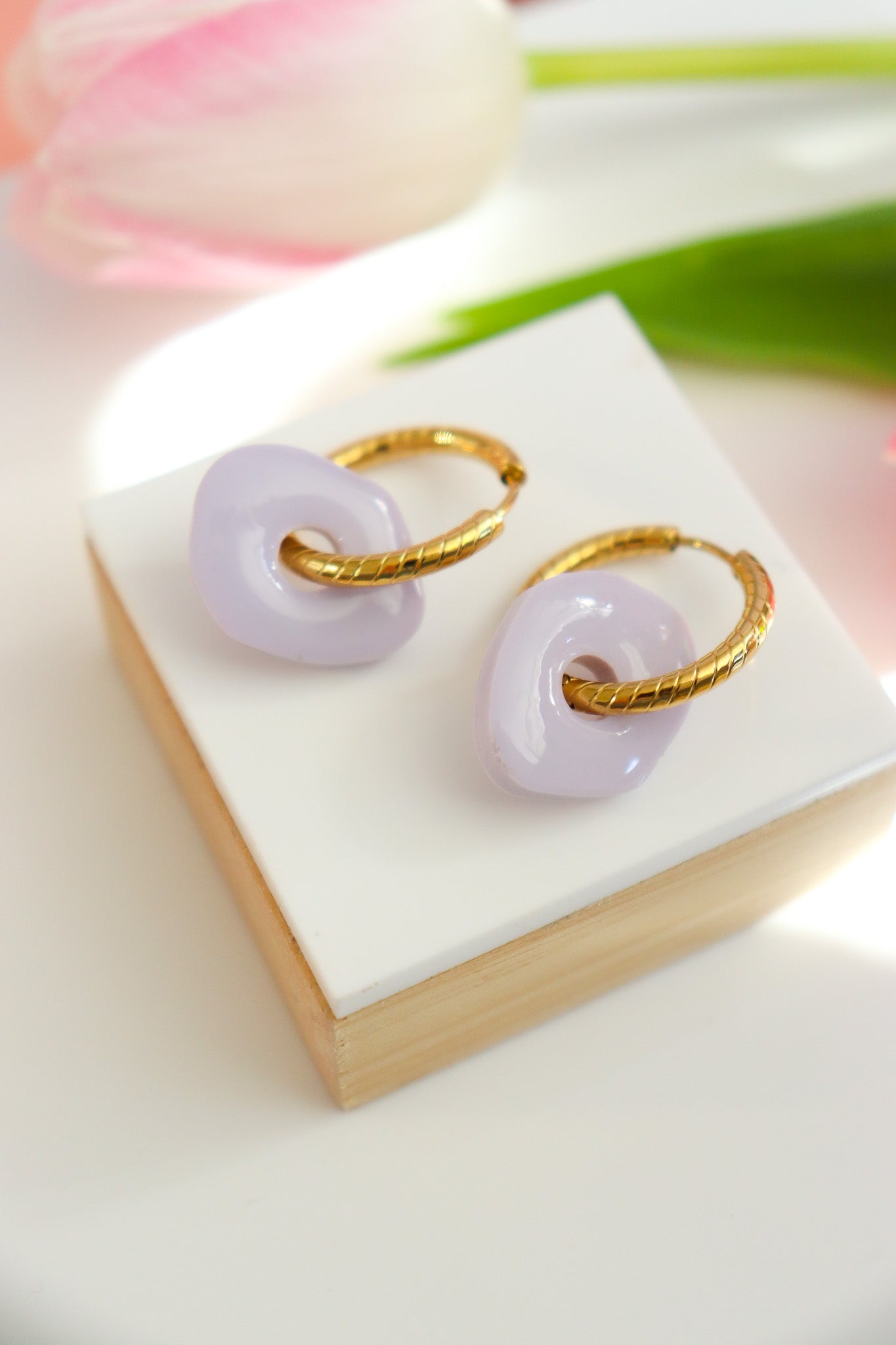 Créoles Céleste pastel violet