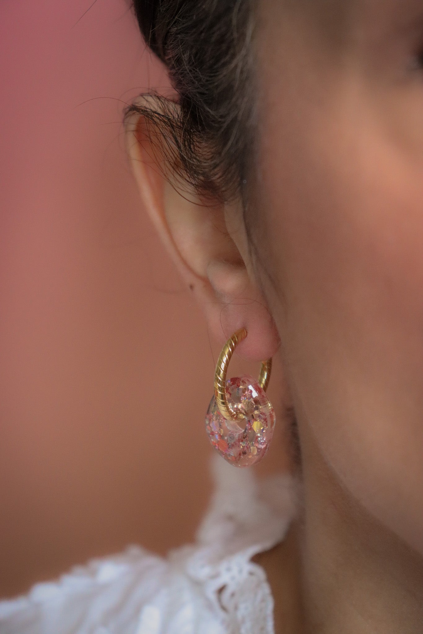 Créoles Céleste poussière gold