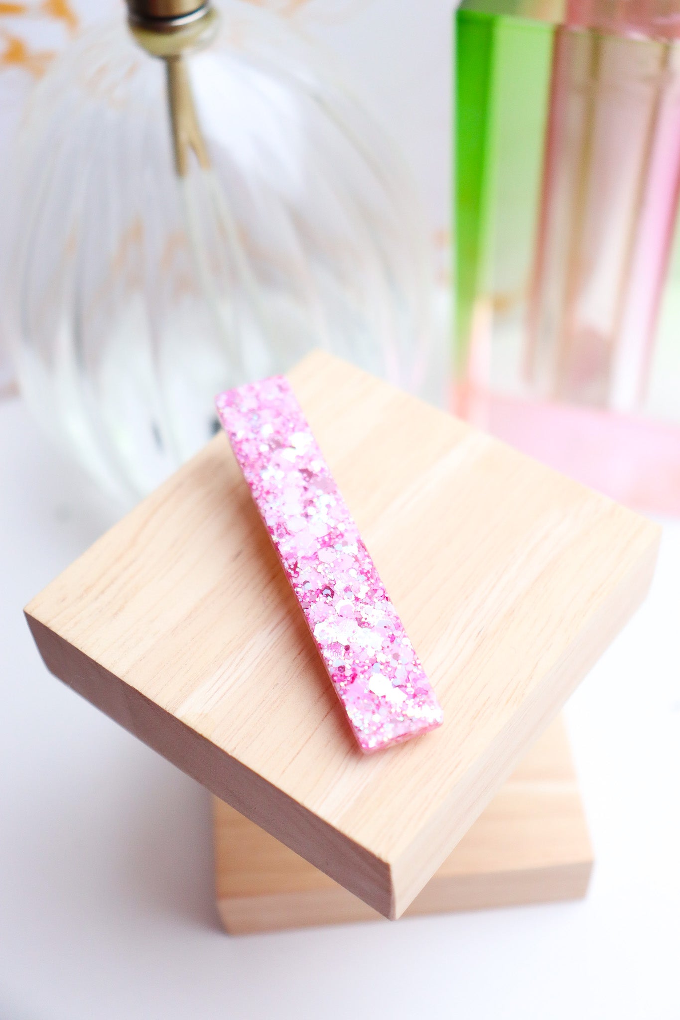 Barrette Chamallow framboise