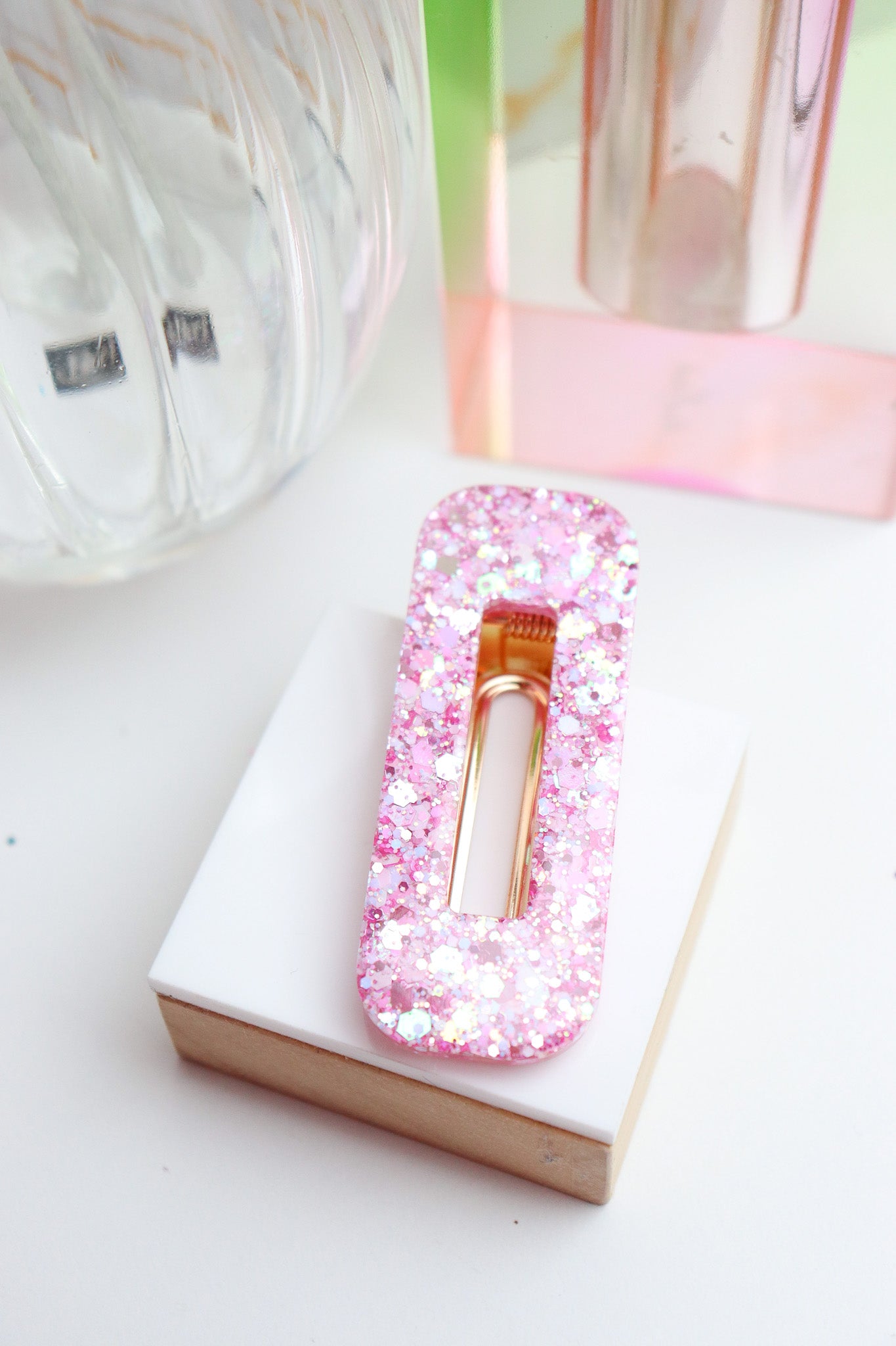 Barrette Chamallow framboise