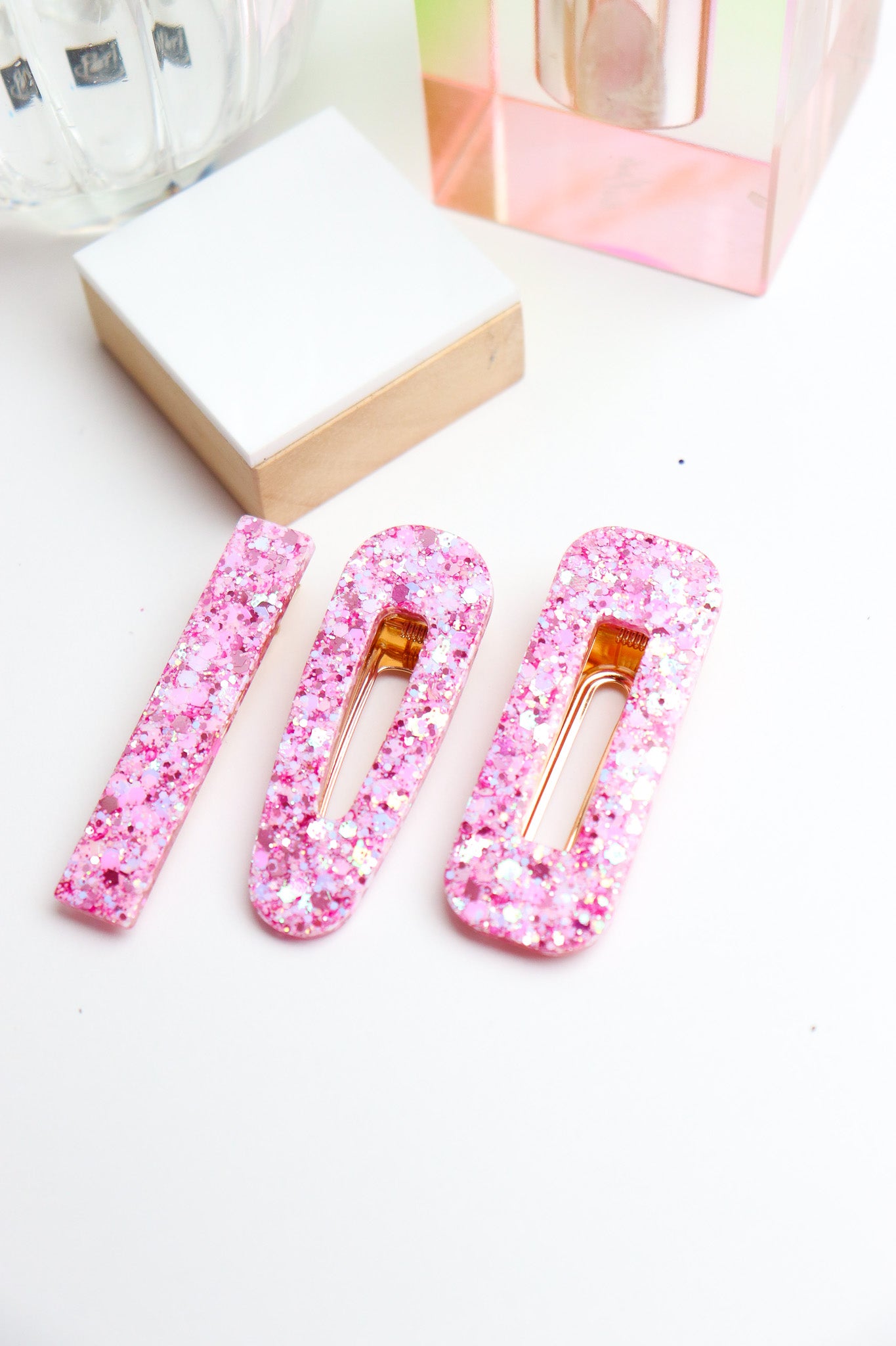 Barrette Chamallow framboise