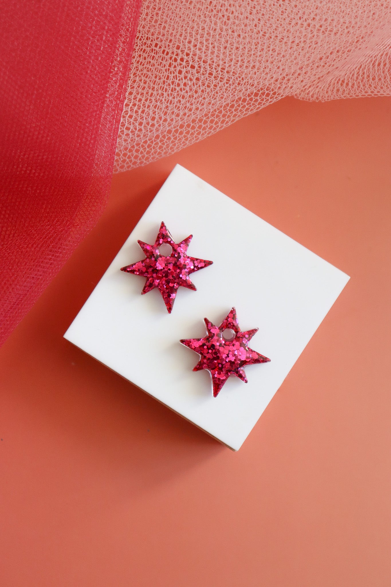 Créoles Etoile du soir Fushia