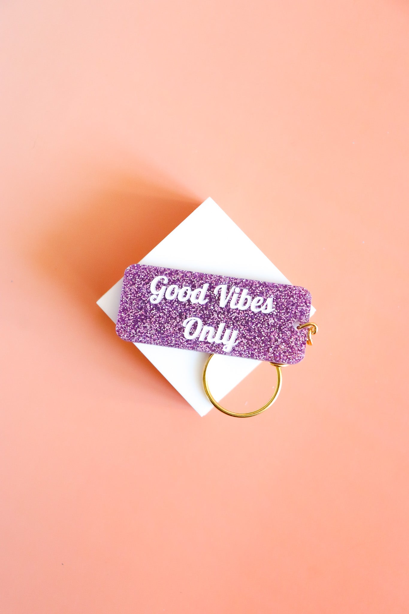 Porte clés à message - good vibes only