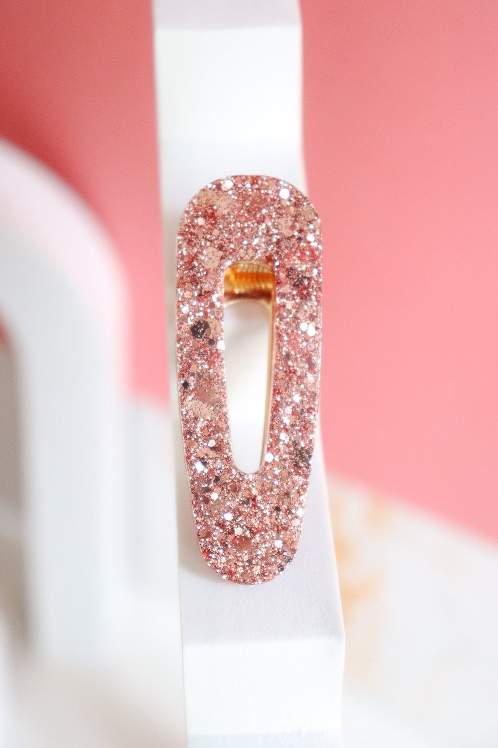 Barrette paillettes rose gold