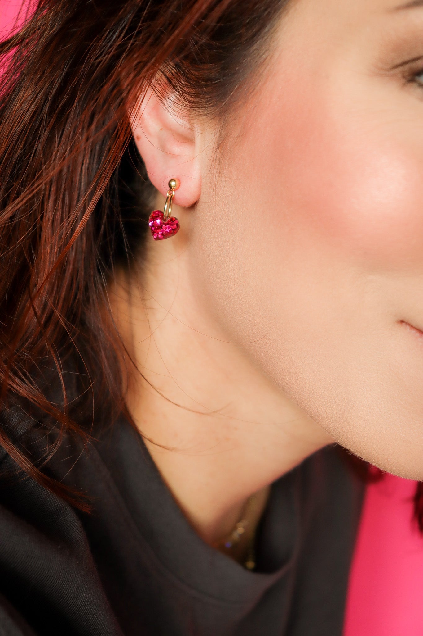 Boucles d'oreilles Lucie Fuschia