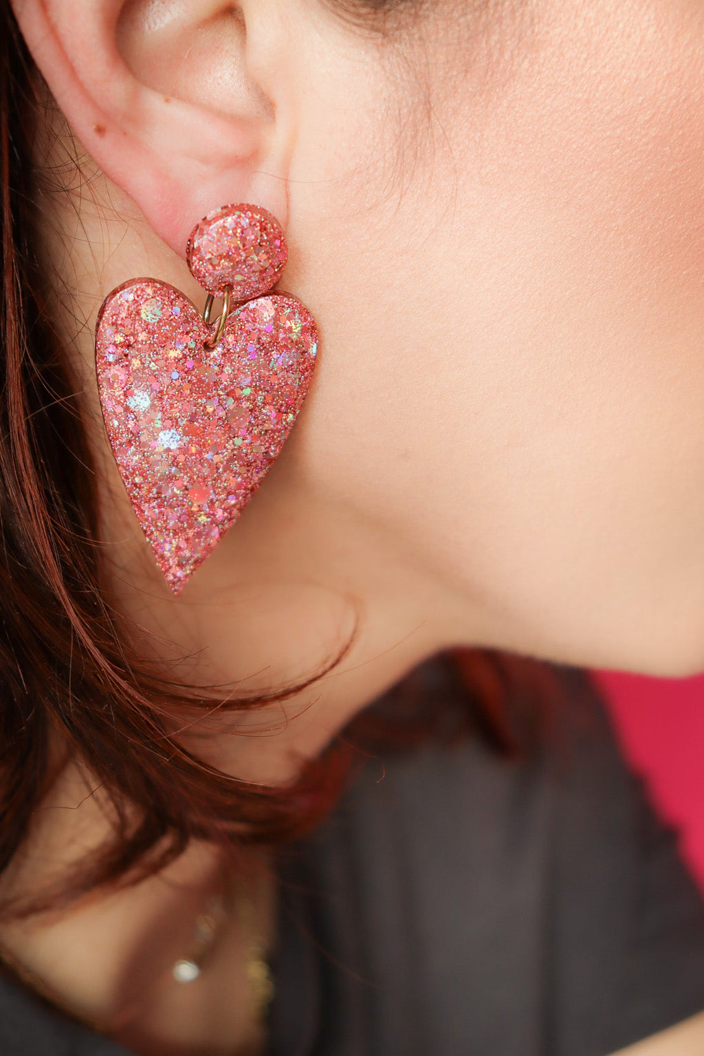 Boucles d'oreilles Claire peach