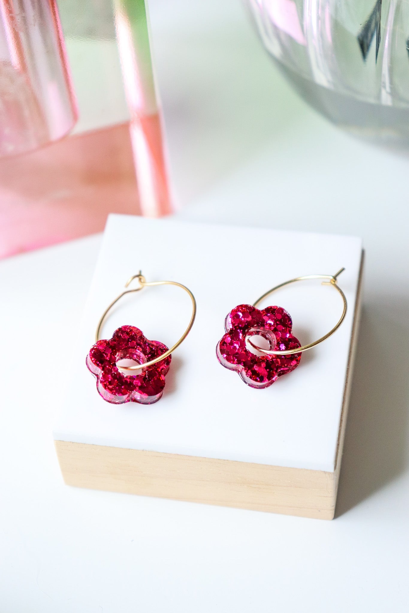 Boucles d'oreilles Isa S Fuchsia