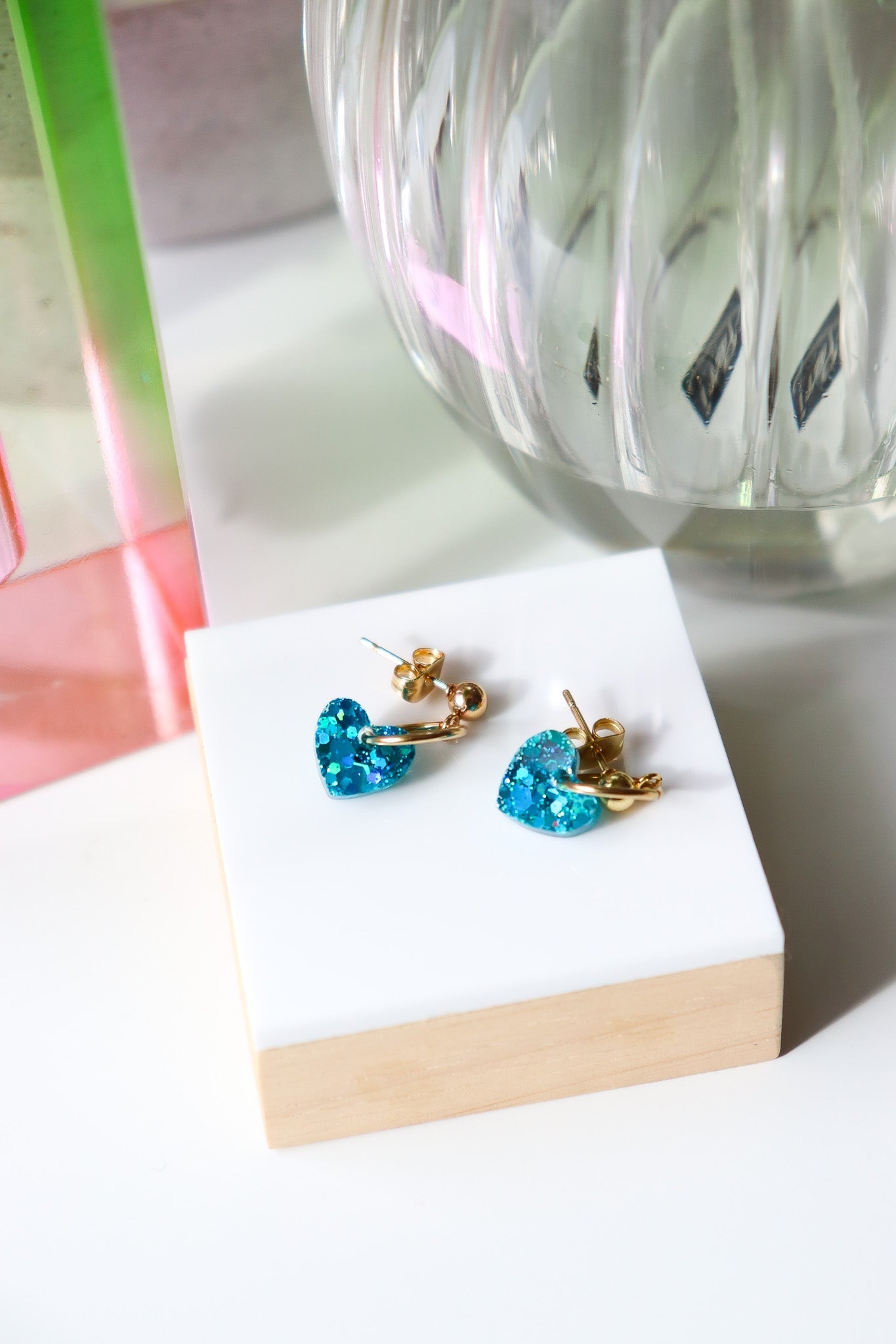 Boucles d'oreilles Lucie aqua