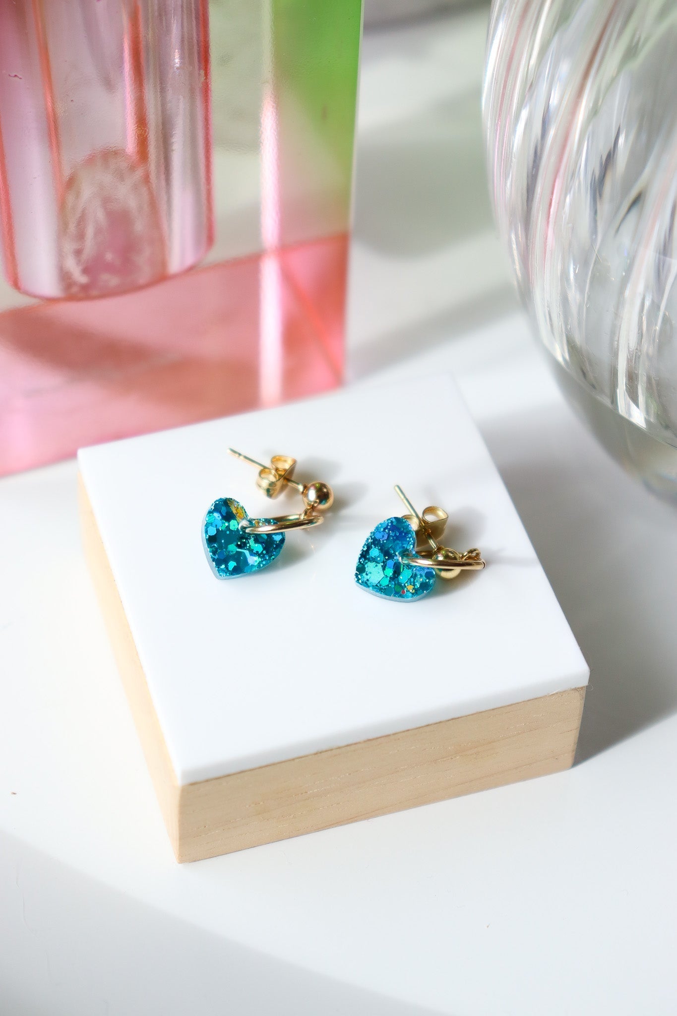 Boucles d'oreilles Lucie aqua