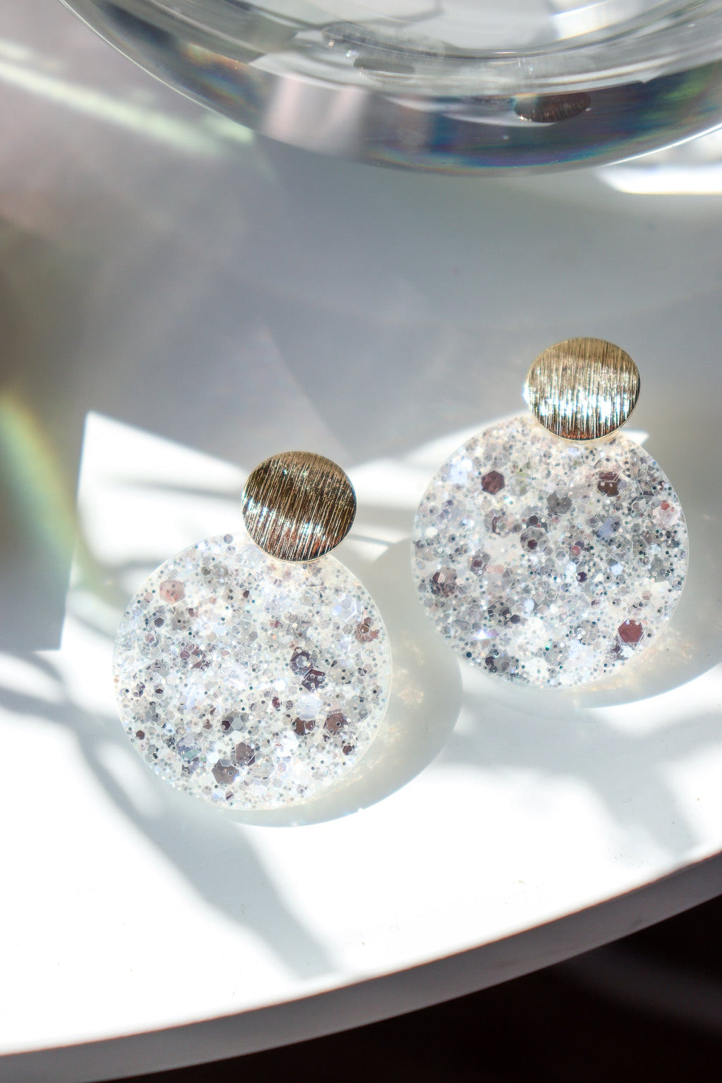 Boucles d'oreilles Béa Blanc Glacier