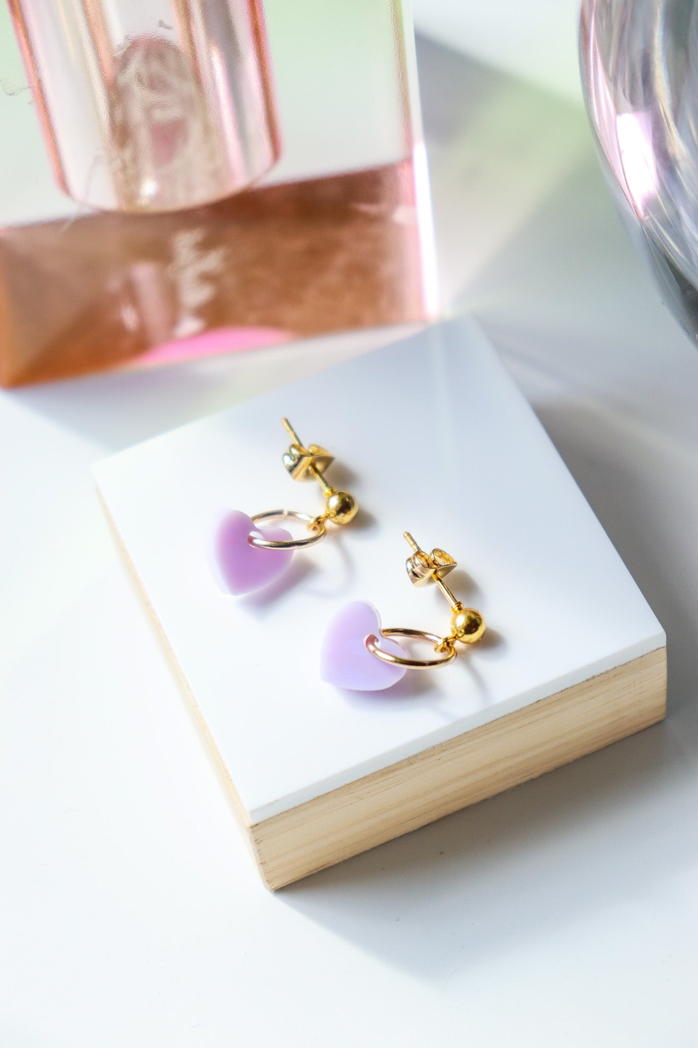 Boucles d'oreilles Lucie Pastel Violet