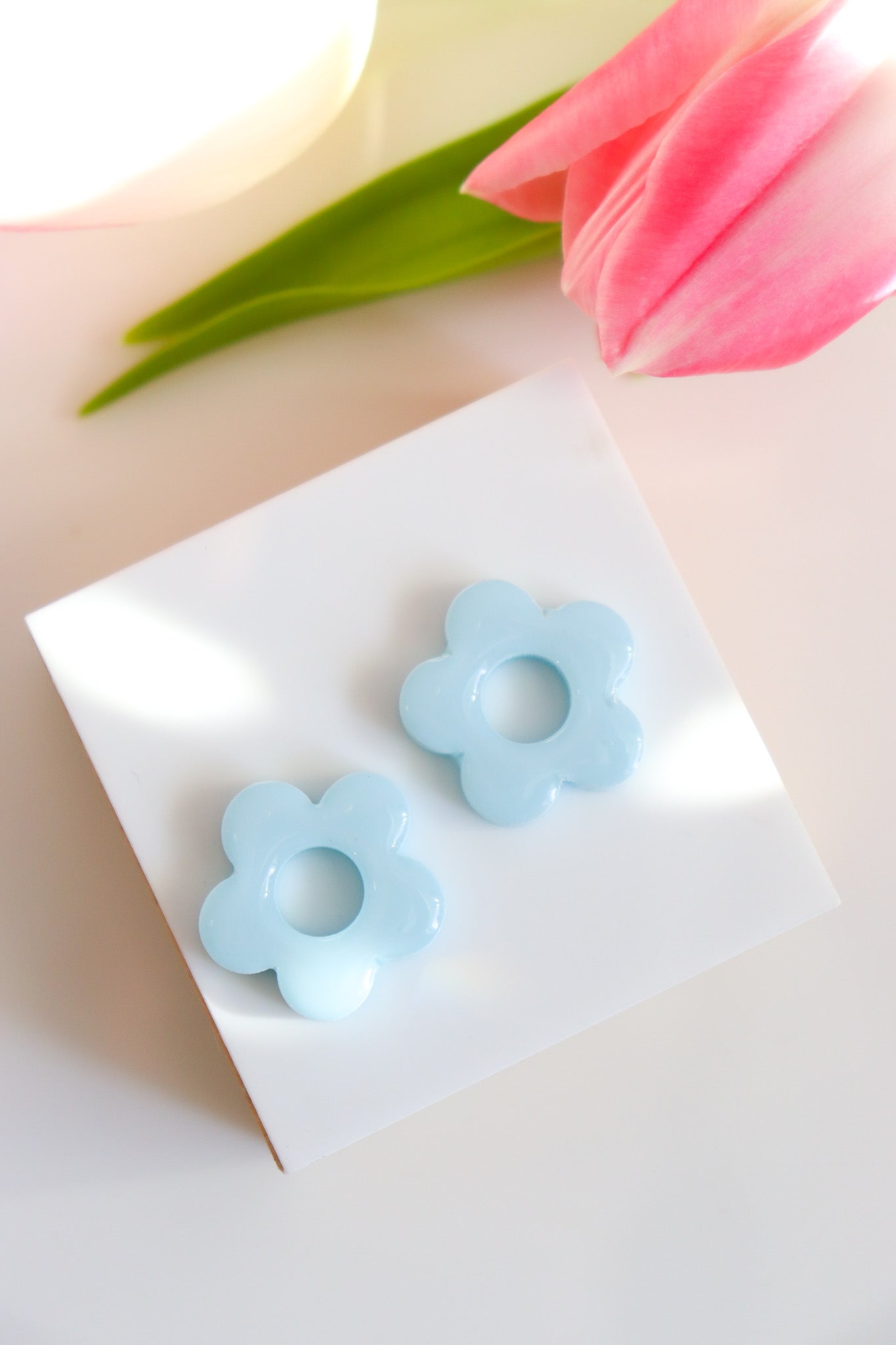 Créoles Isabelle Pastel bleu