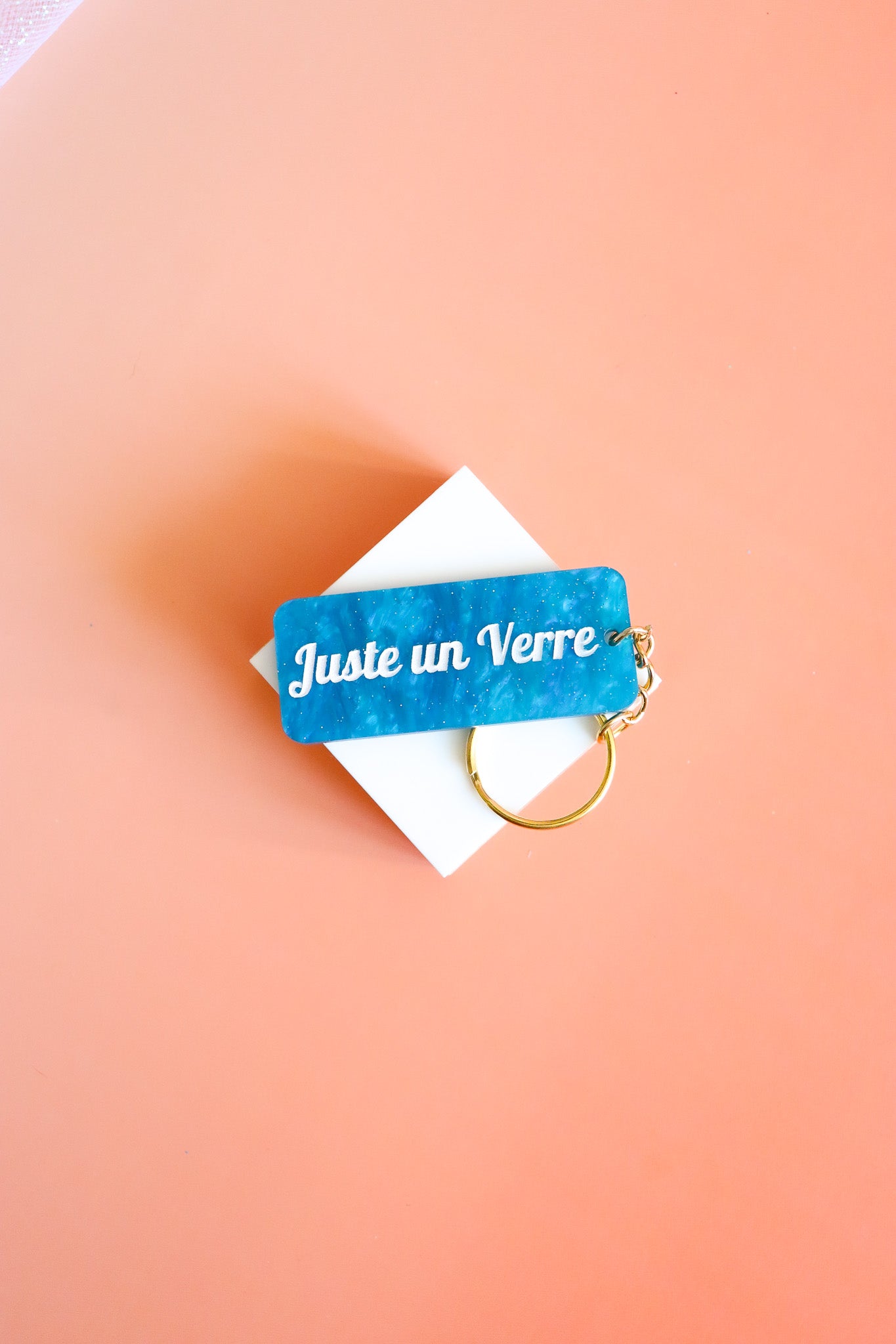 Porte clés à message - Juste un verre