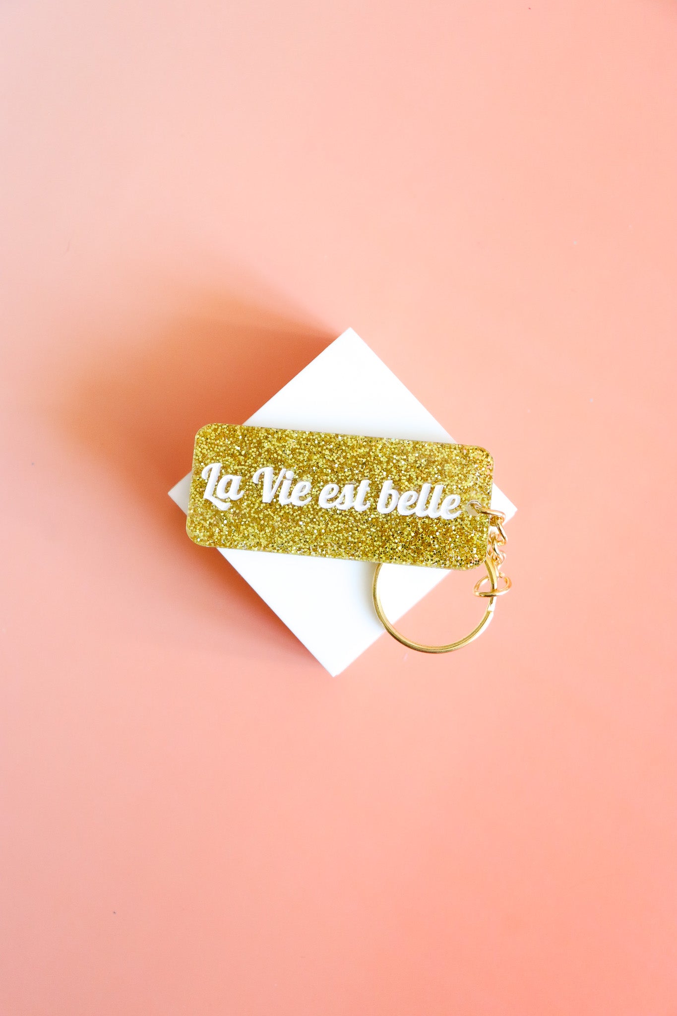 Porte clés à message - La vie est belle