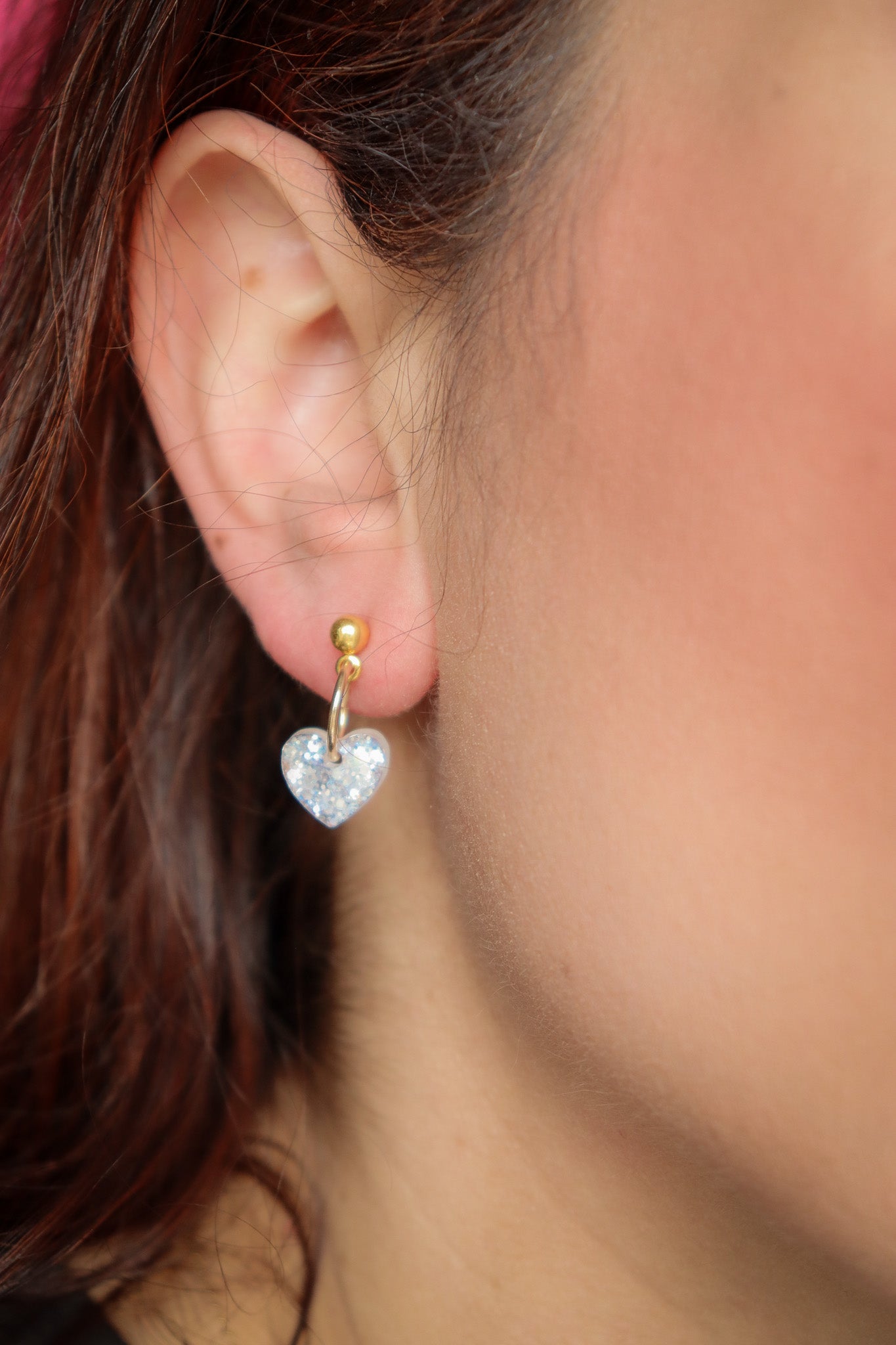Boucles d'oreilles Lucie Blanc glacier