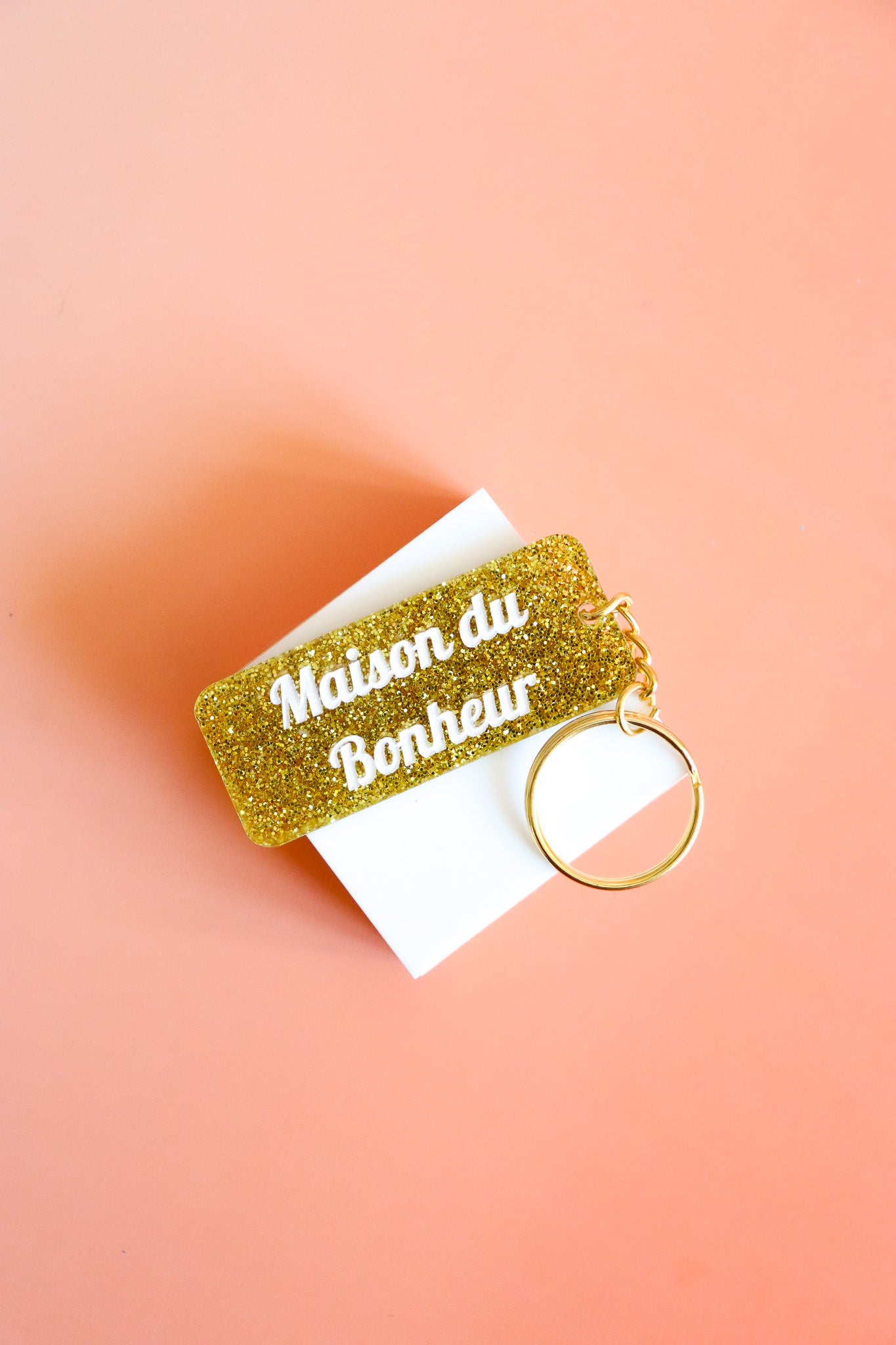 Porte clés à message - Maison du bonheur