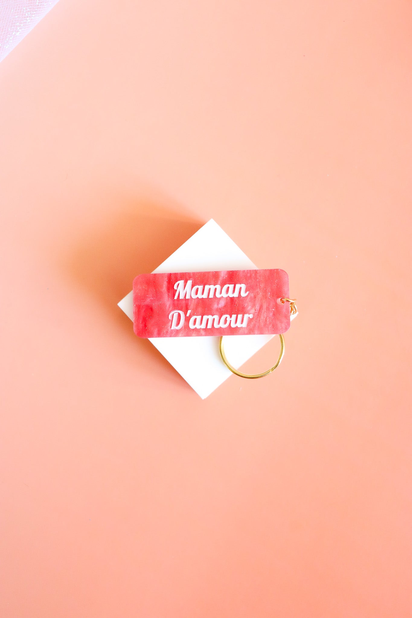 Porte clés à message - Maman d'amour