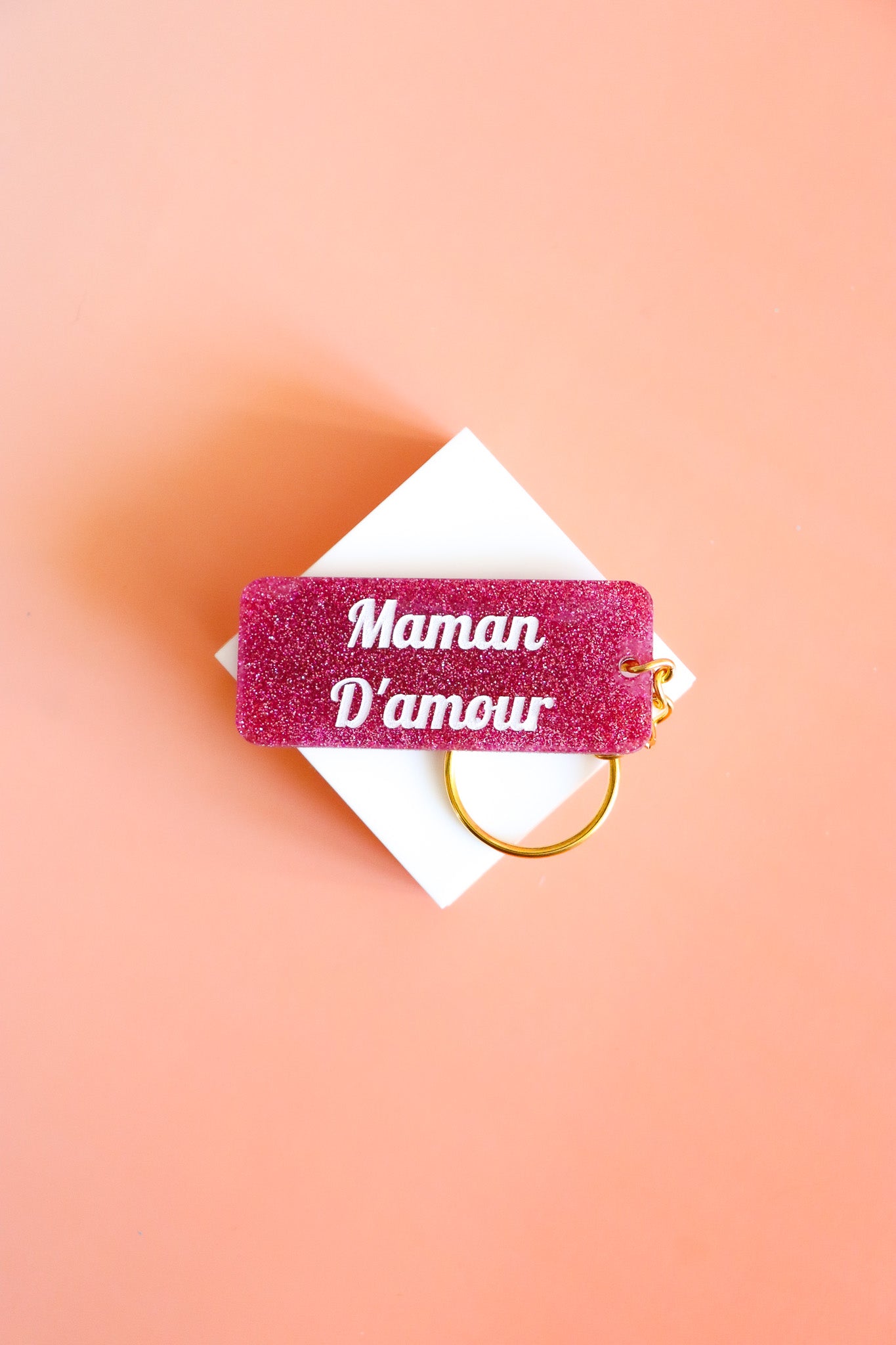 Porte clés à message - Maman d'amour