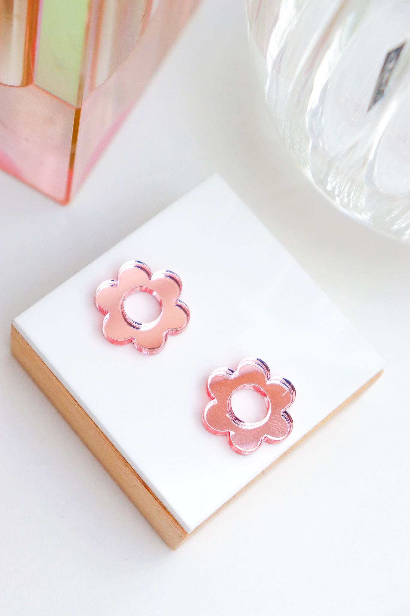 Créoles Vivienne miroir Rose Gold