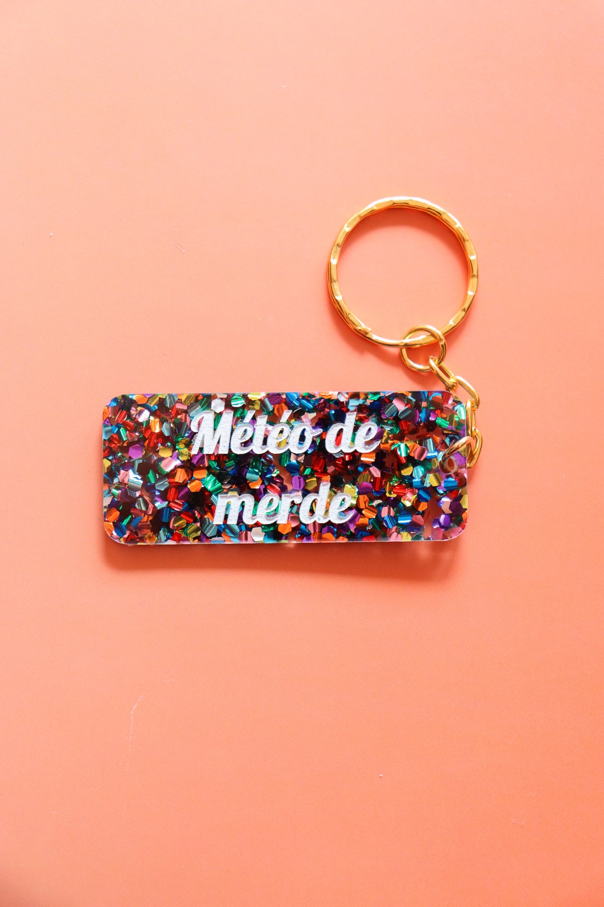 Porte clés à message - Météo de merde