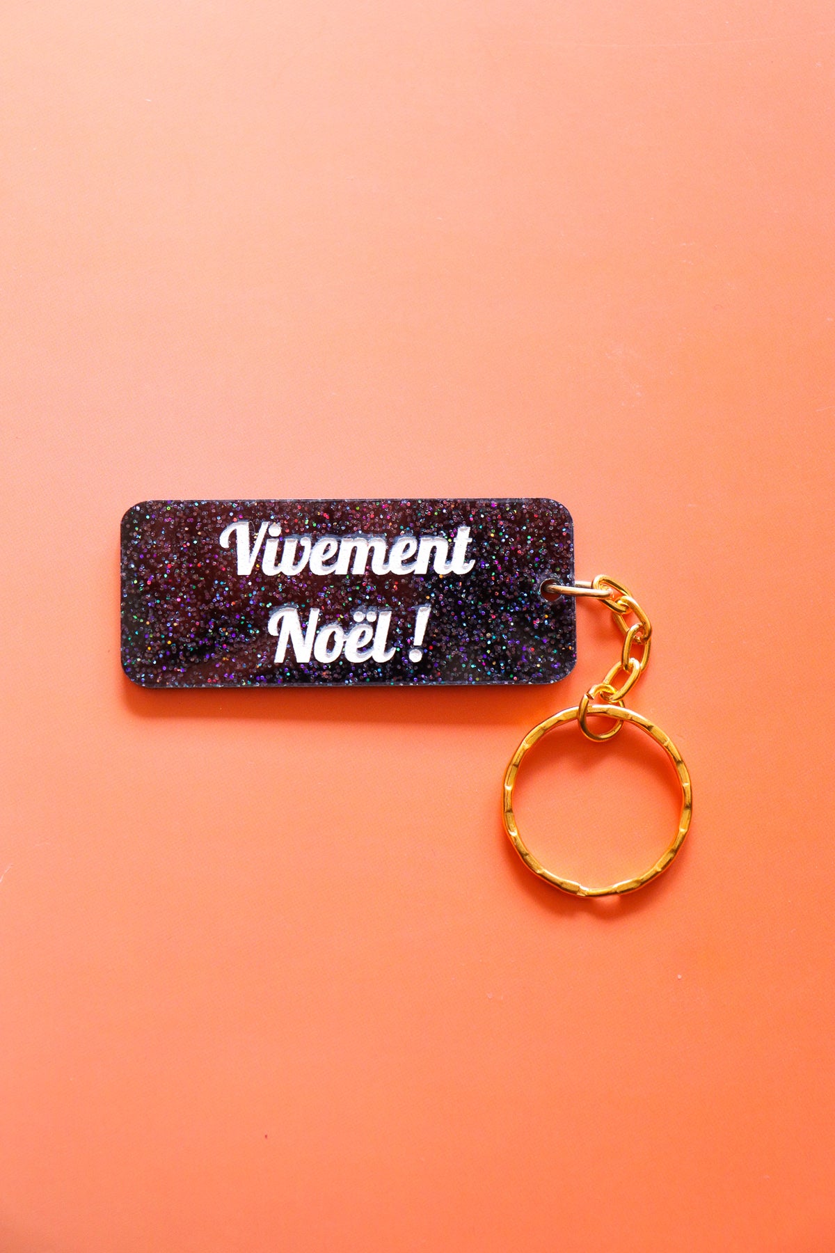 Porte clés à message - Vivement noël !