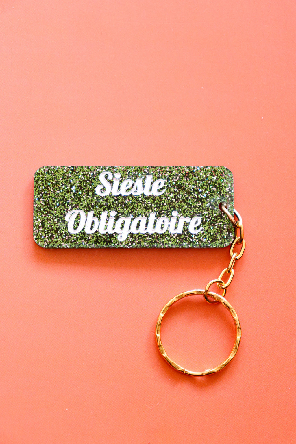 Porte clés à message - Sieste obligatoire