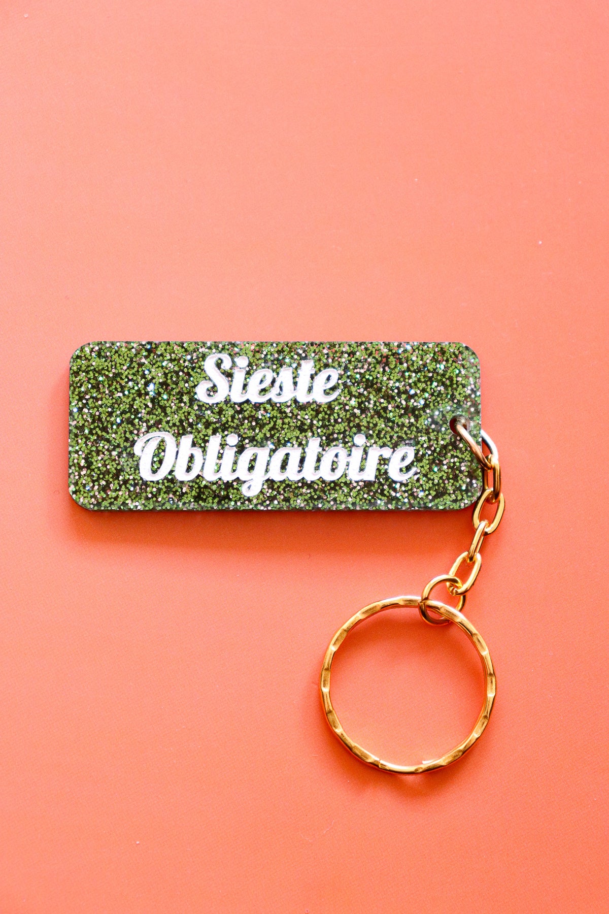 Porte clés à message - Sieste obligatoire