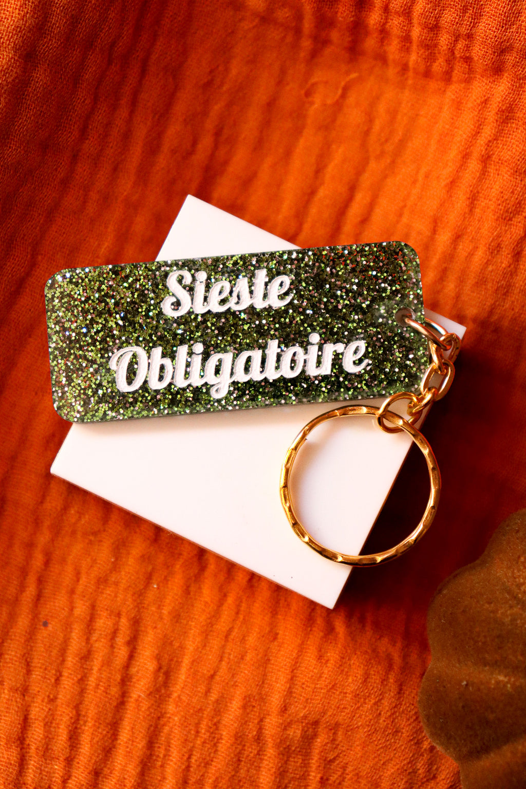 Porte clés à message - Sieste obligatoire