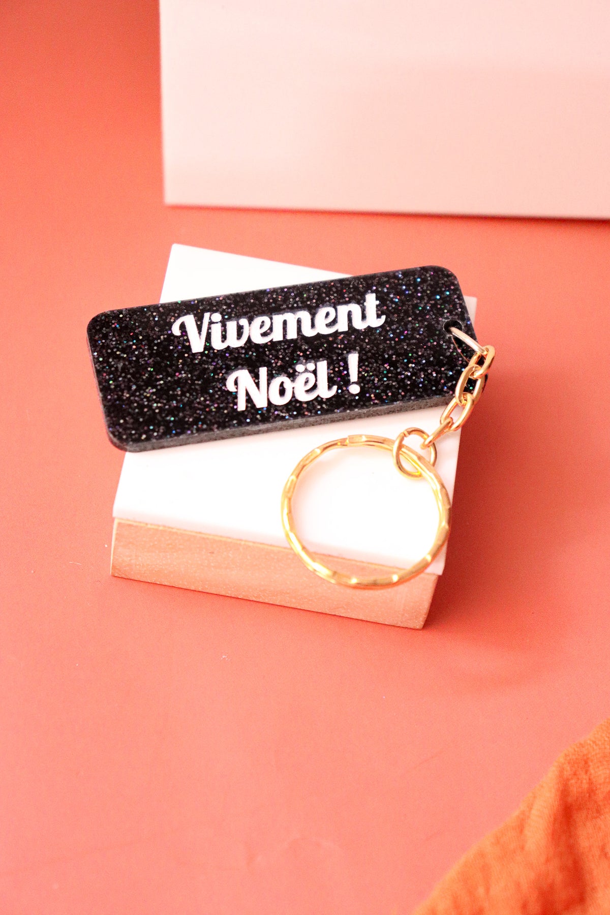 Porte clés à message - Vivement noël !