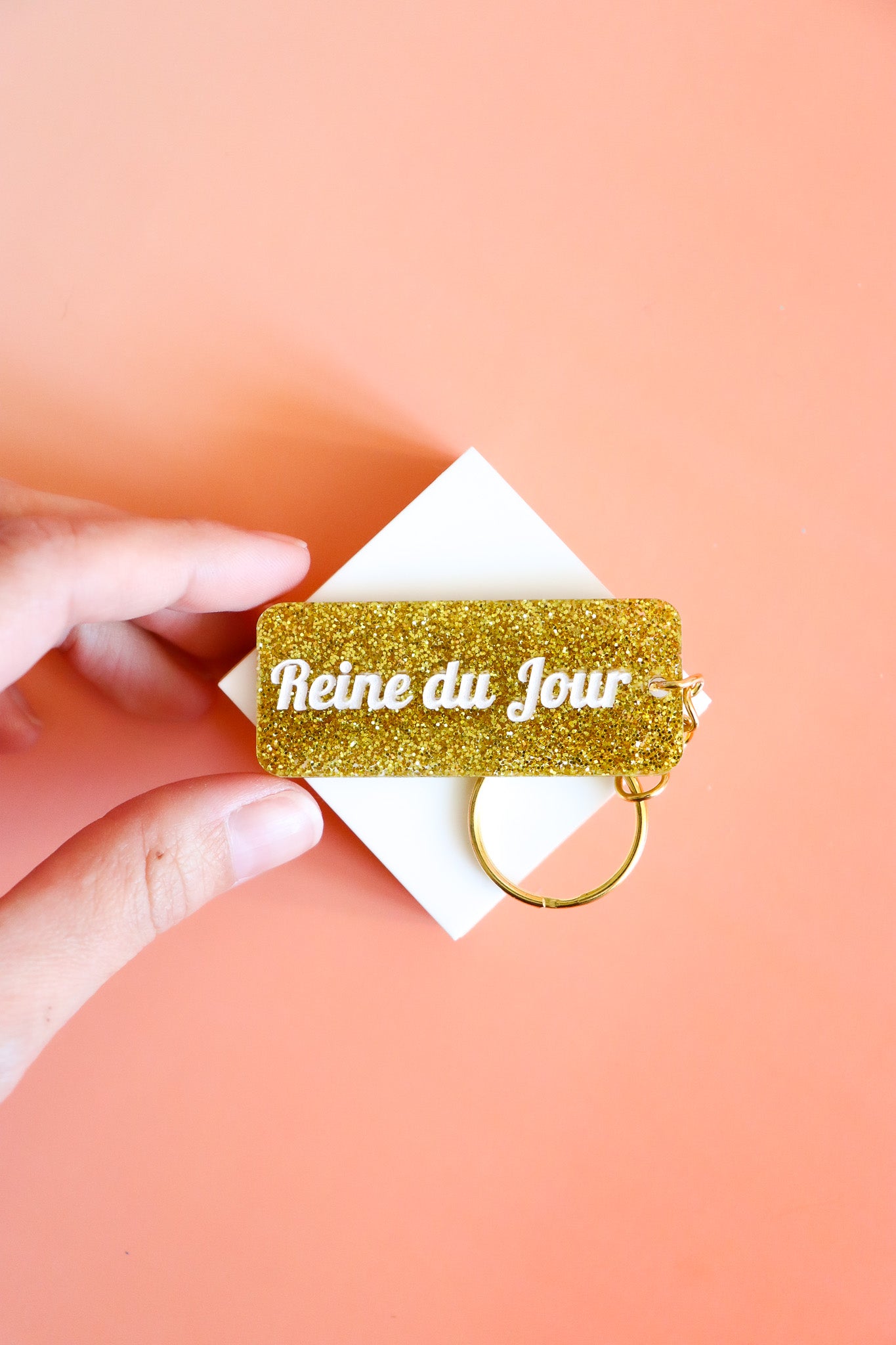 Porte clés à message - Reine du jour