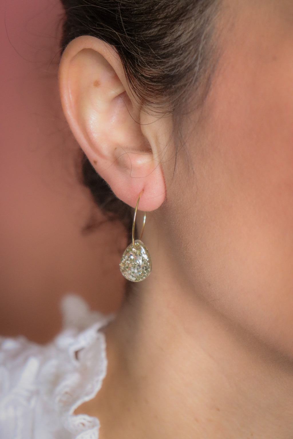 Boucles d'oreilles Rosée Champagne
