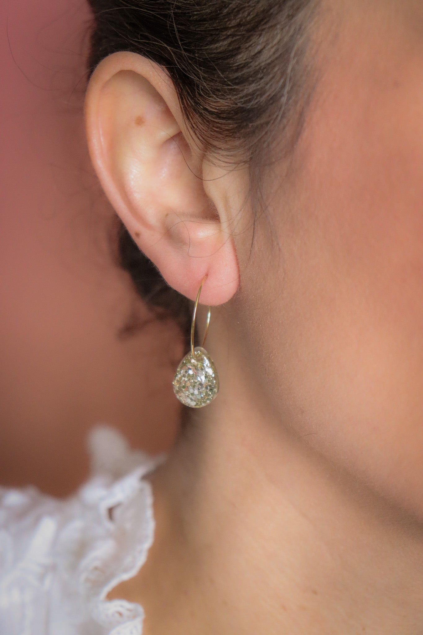 Boucles d'oreilles Rosée Champagne