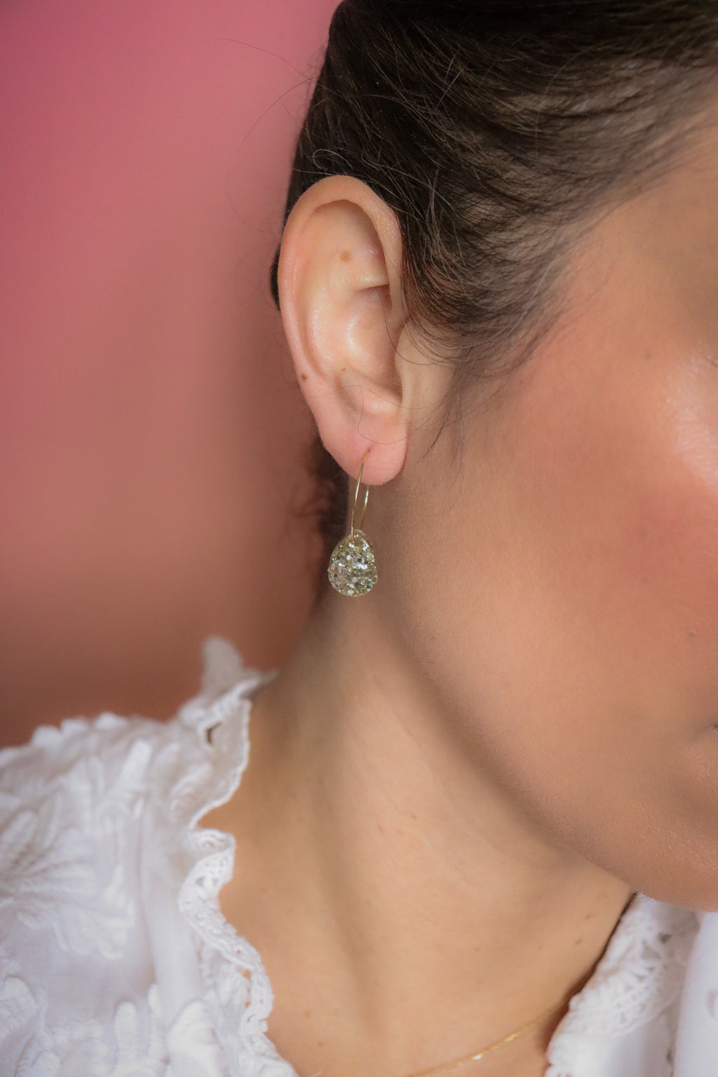 Boucles d'oreilles Rosée Champagne