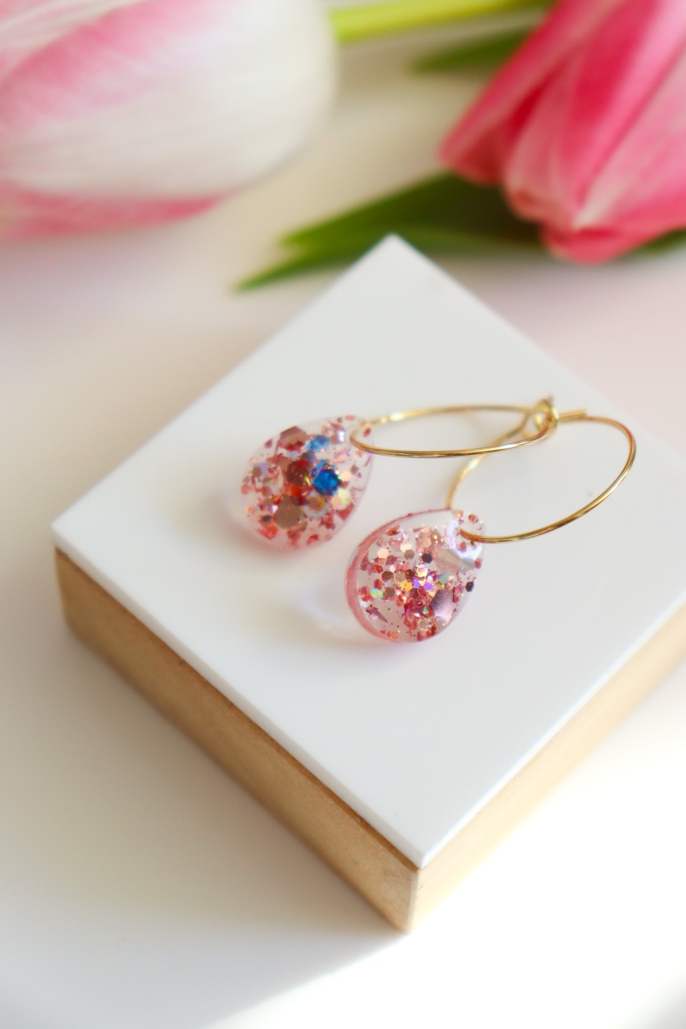 Boucles d'oreilles Rosée poussière gold