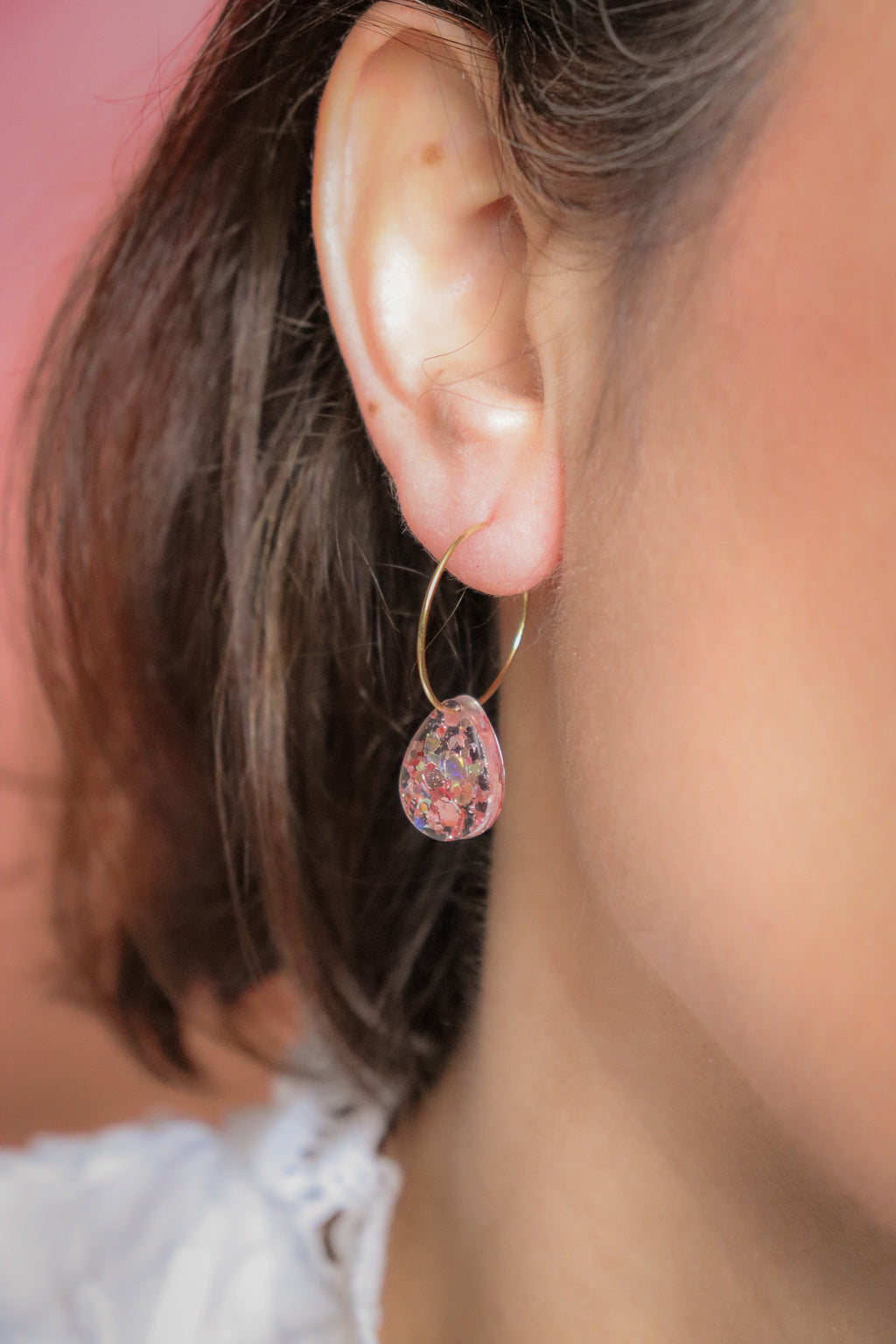 Boucles d'oreilles Rosée poussière gold