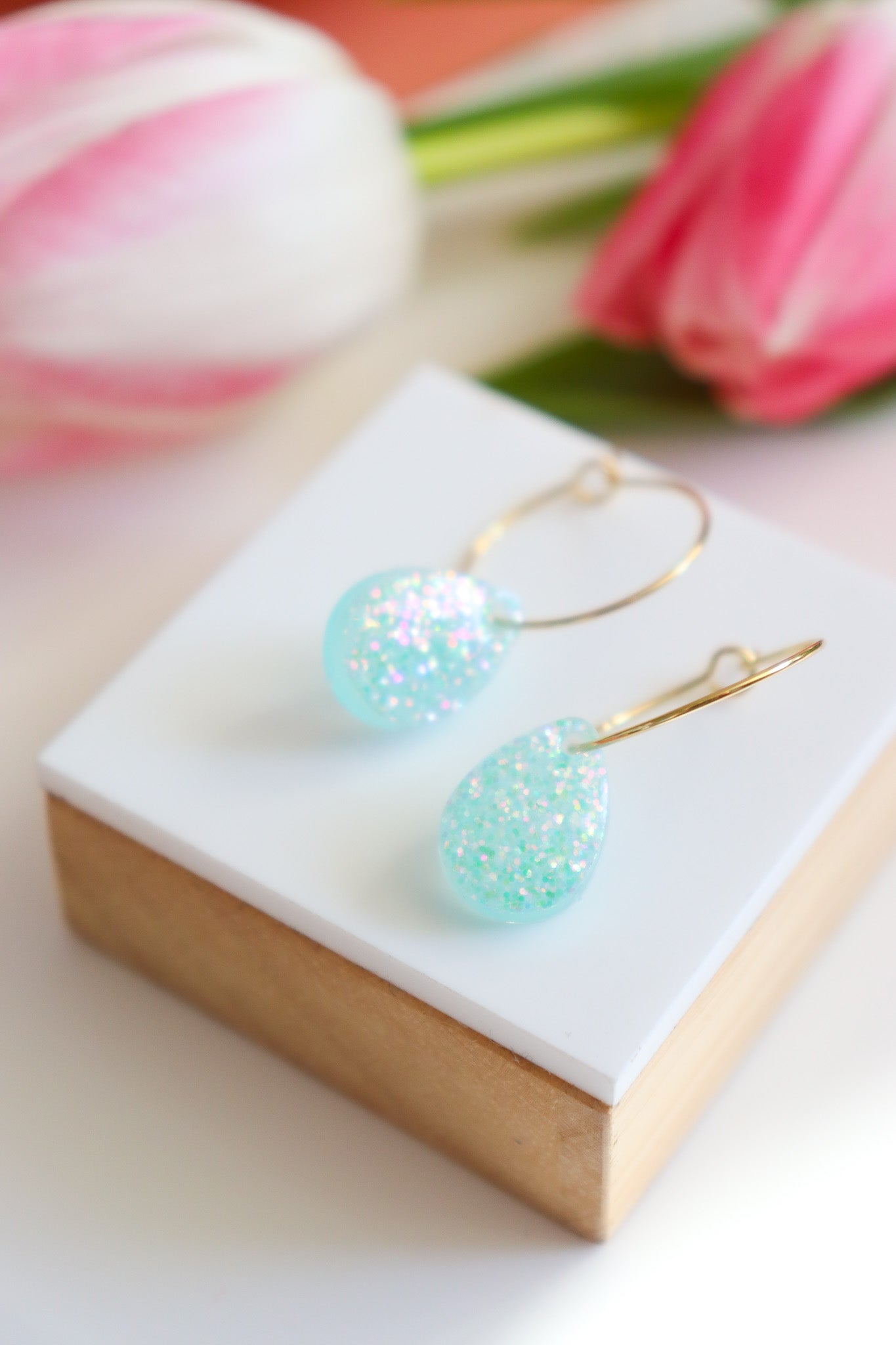 Boucles d'oreilles Rosée vaiana vert