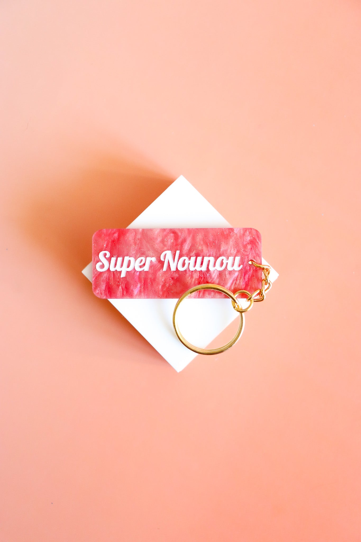Porte clés à message - Super Nounou
