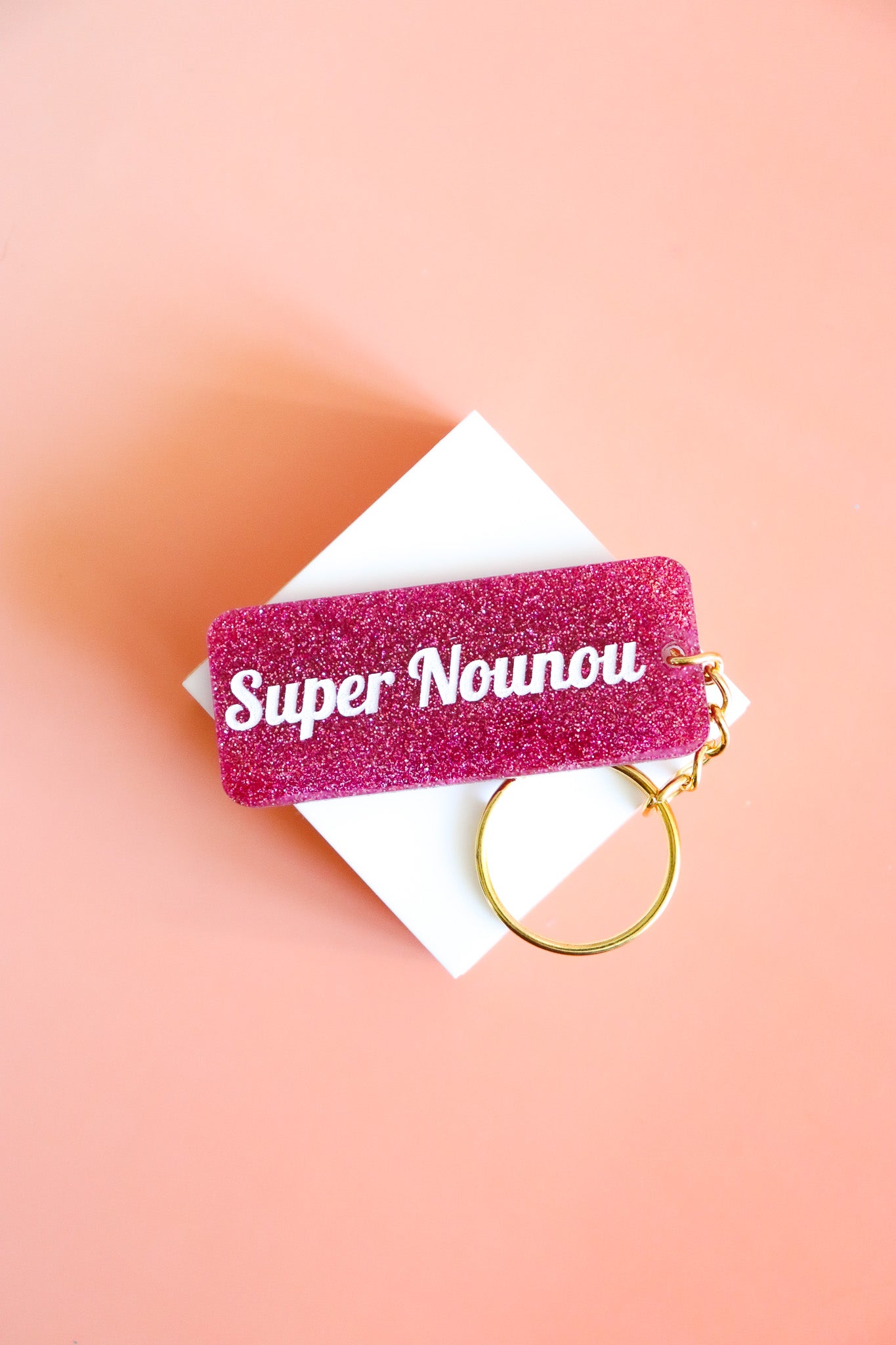 Porte clés à message - Super Nounou