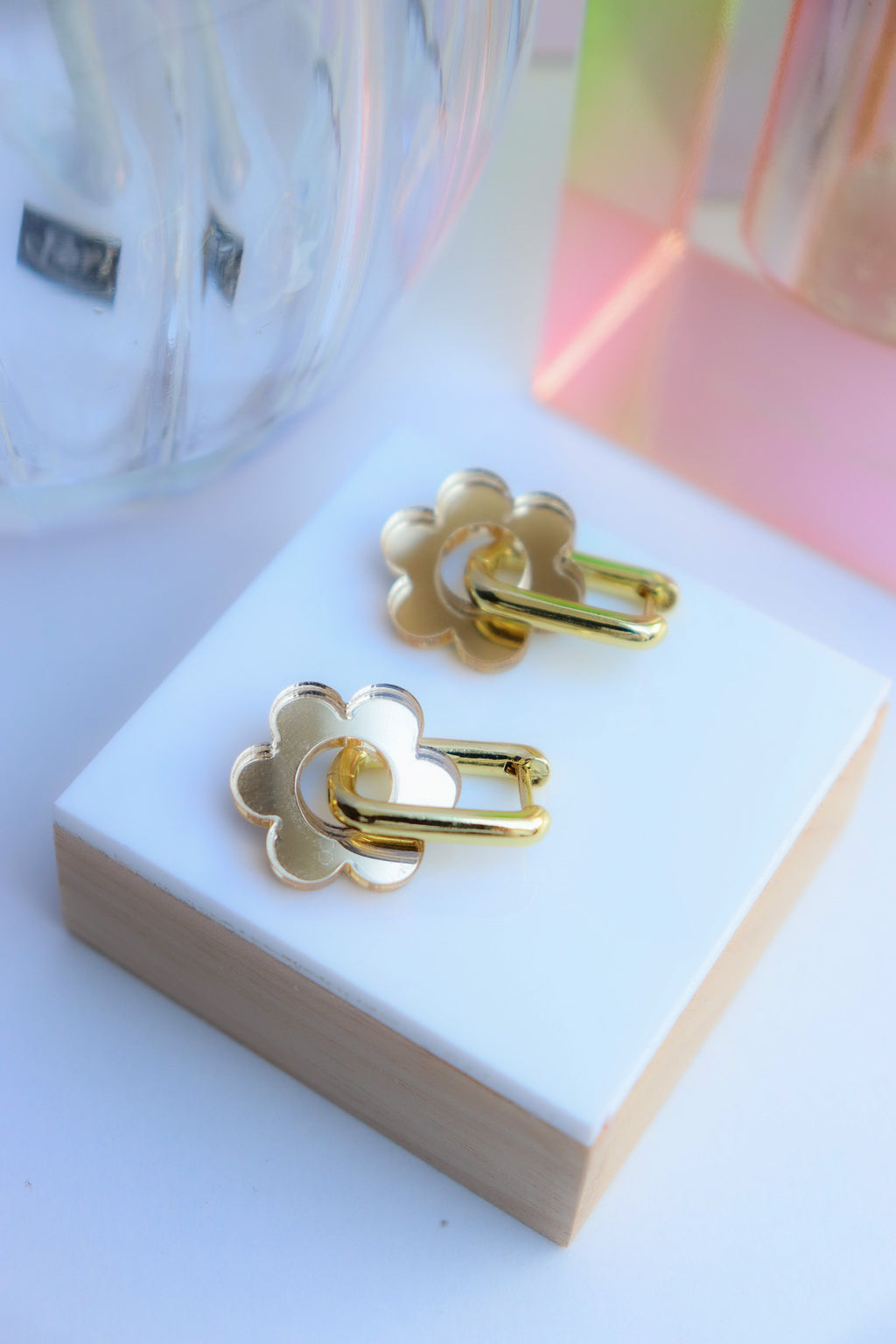 Créoles Vivienne miroir or