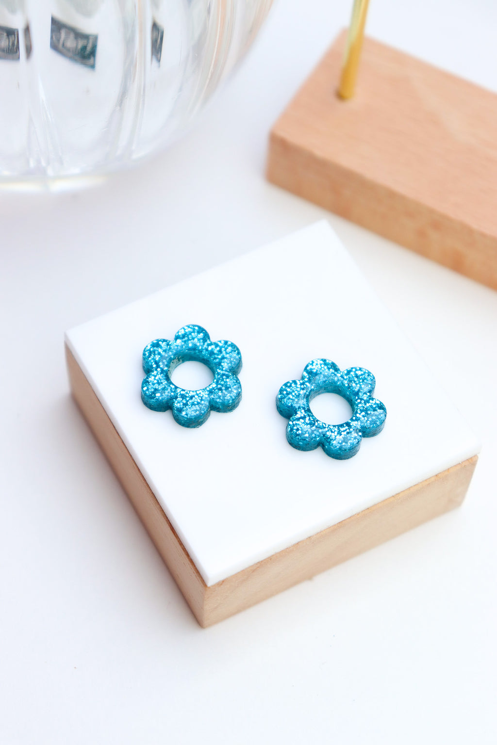 Créoles Vivienne Paillettes Bleues