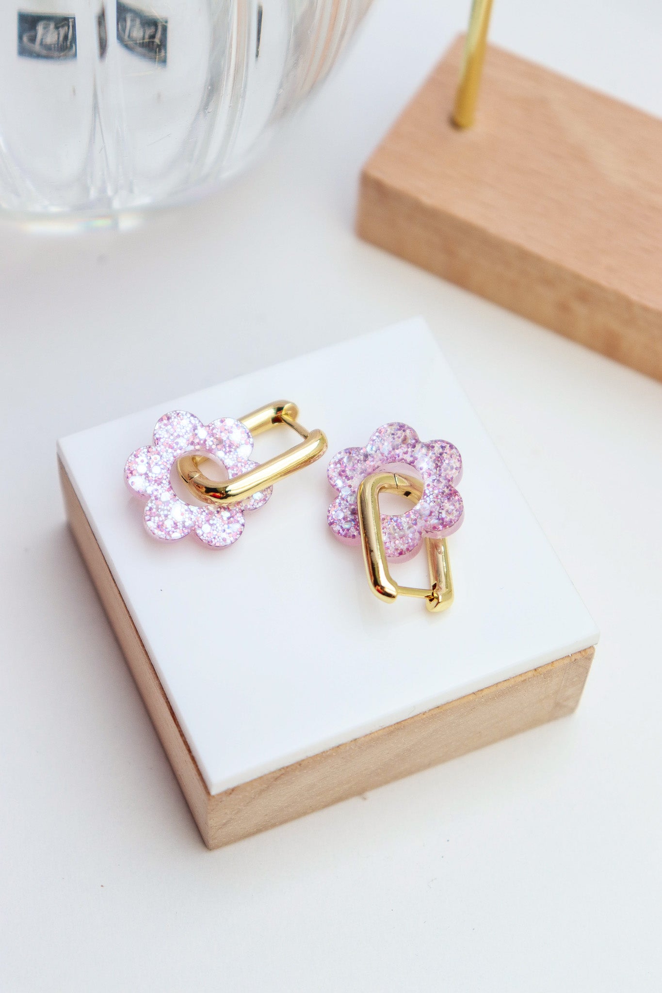 Créoles Vivienne Paillettes Lilas