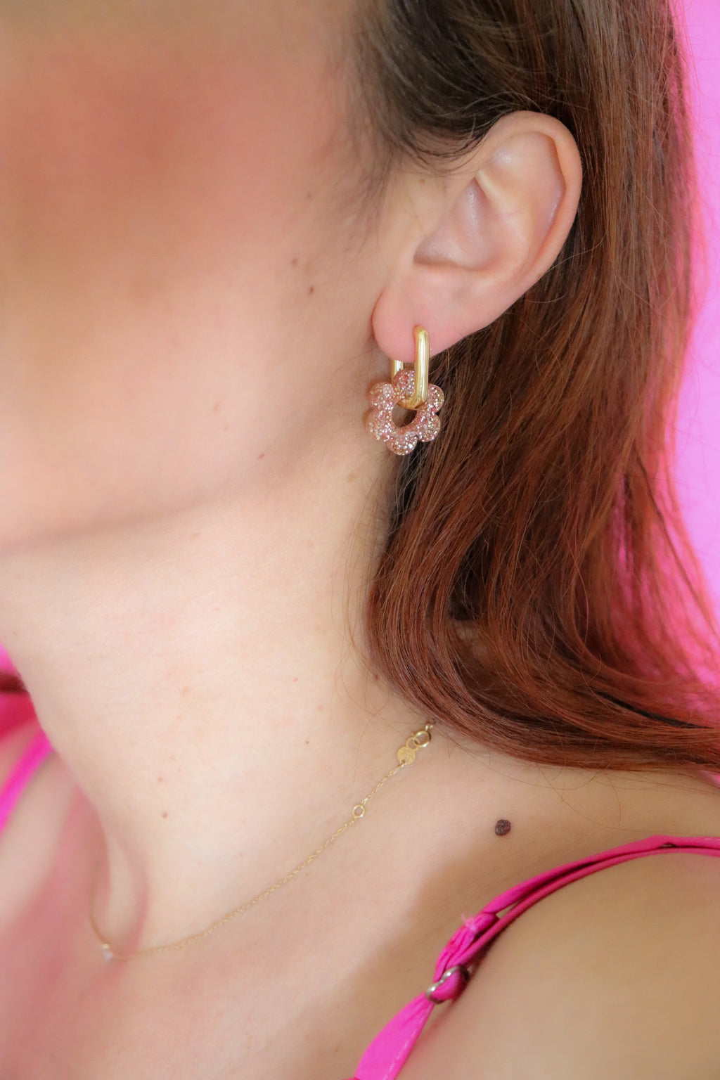 Créoles Vivienne Paillettes Pêche