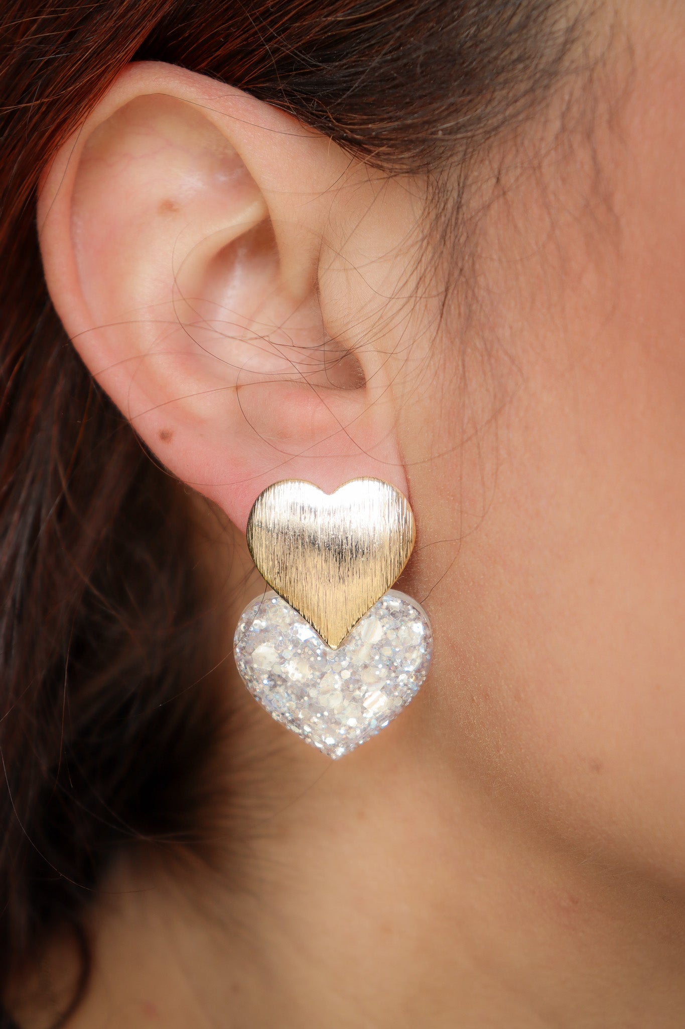 Boucles d'oreilles Caroline Blanc Glacier