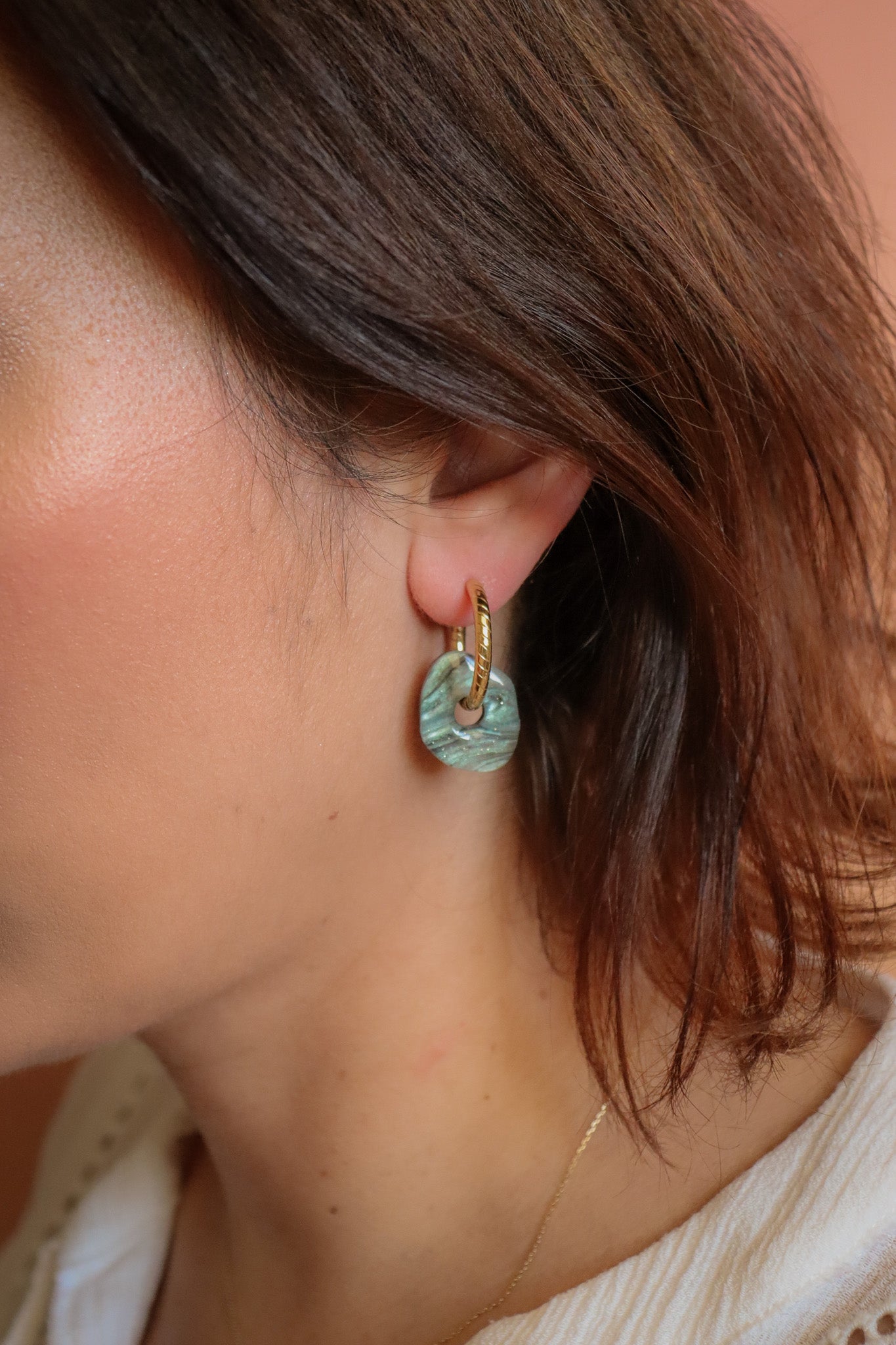 Créoles Céleste Agathe Vert