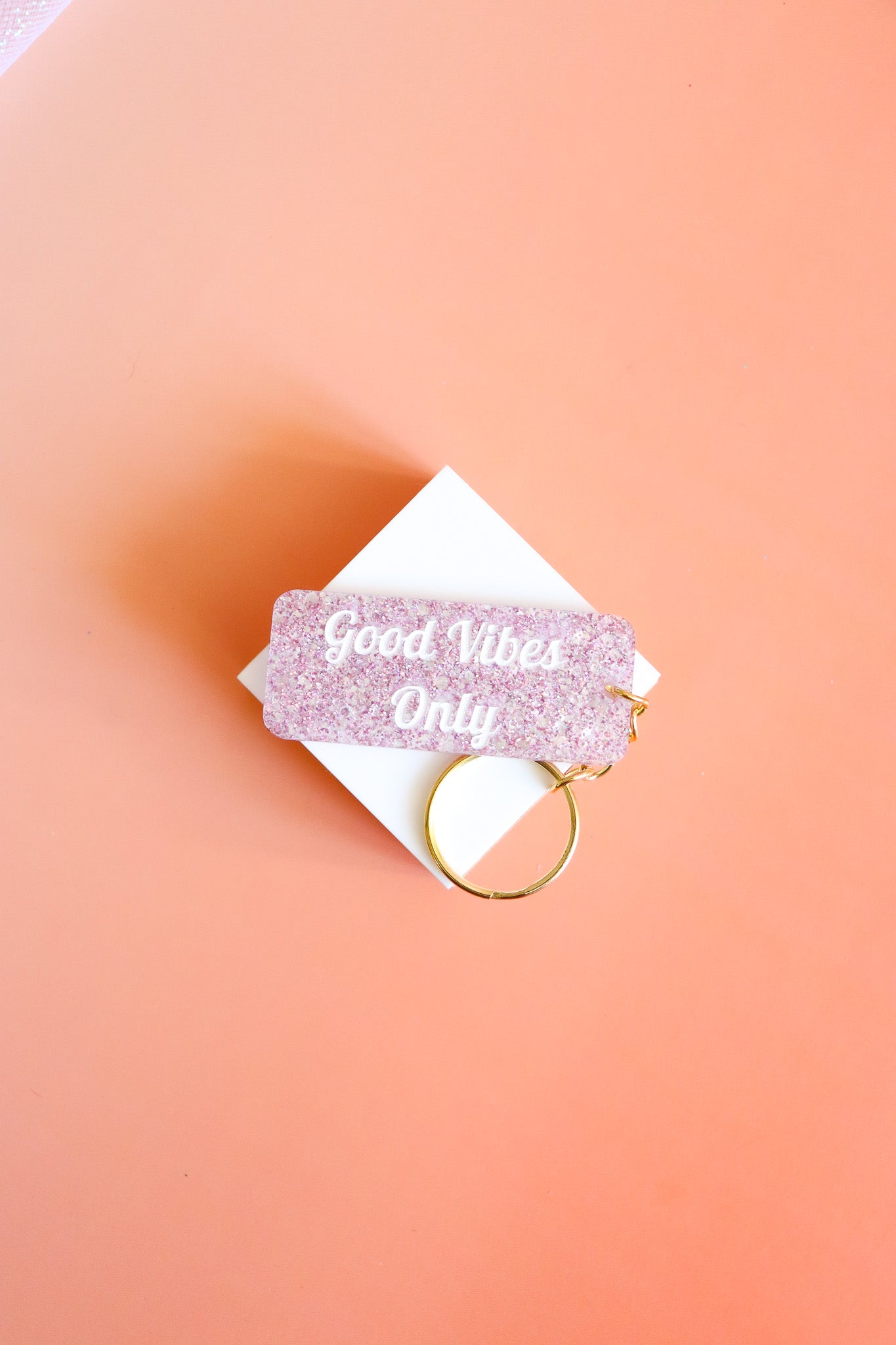 Porte clés à message - good vibes only